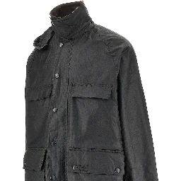 'Bedale' waxed cotton long trench coat