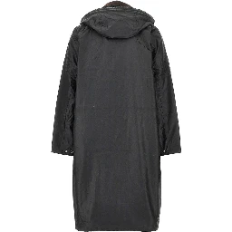 'Bedale' waxed cotton long trench coat