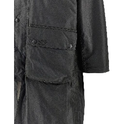 'Bedale' waxed cotton long trench coat