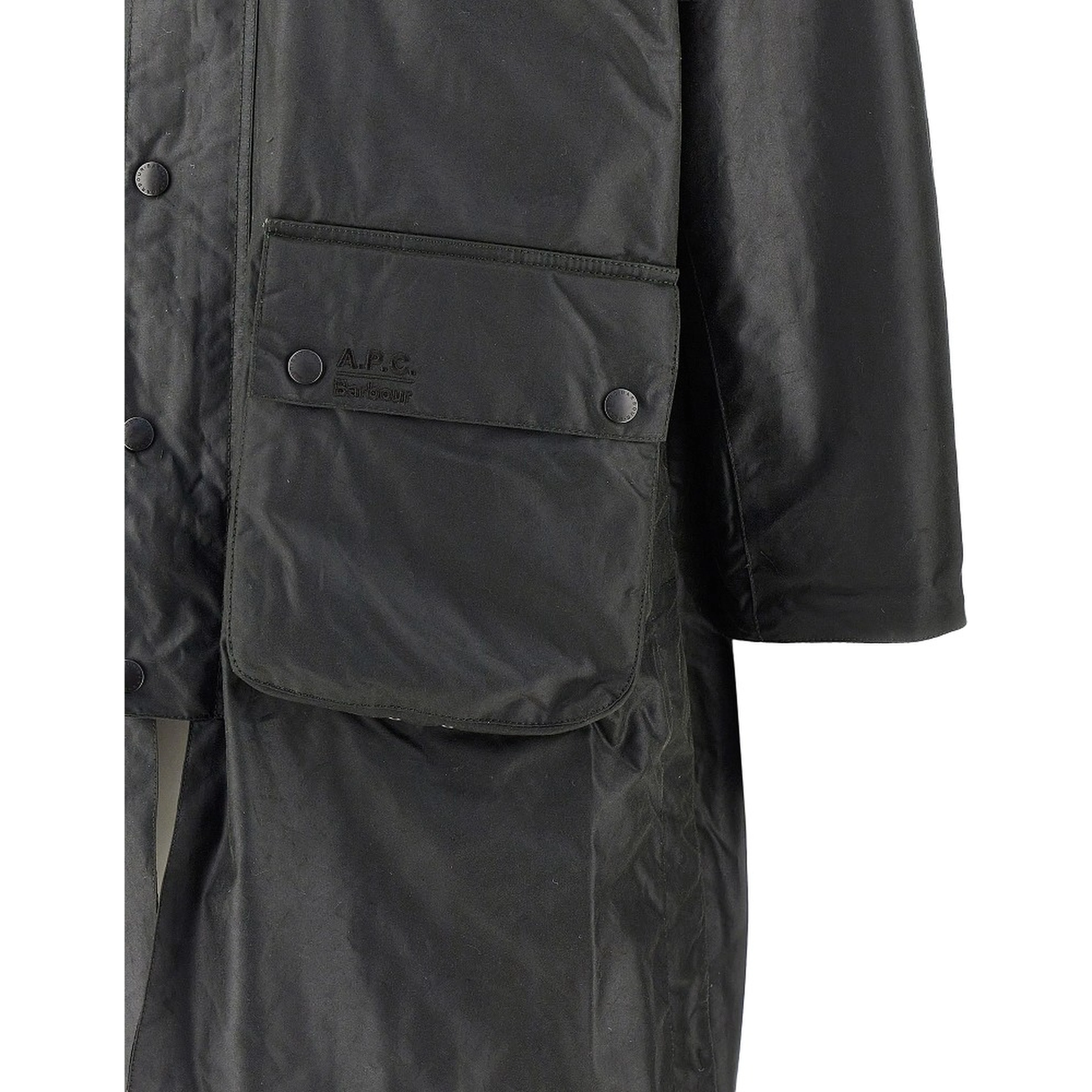 'Bedale' waxed cotton long trench coat
