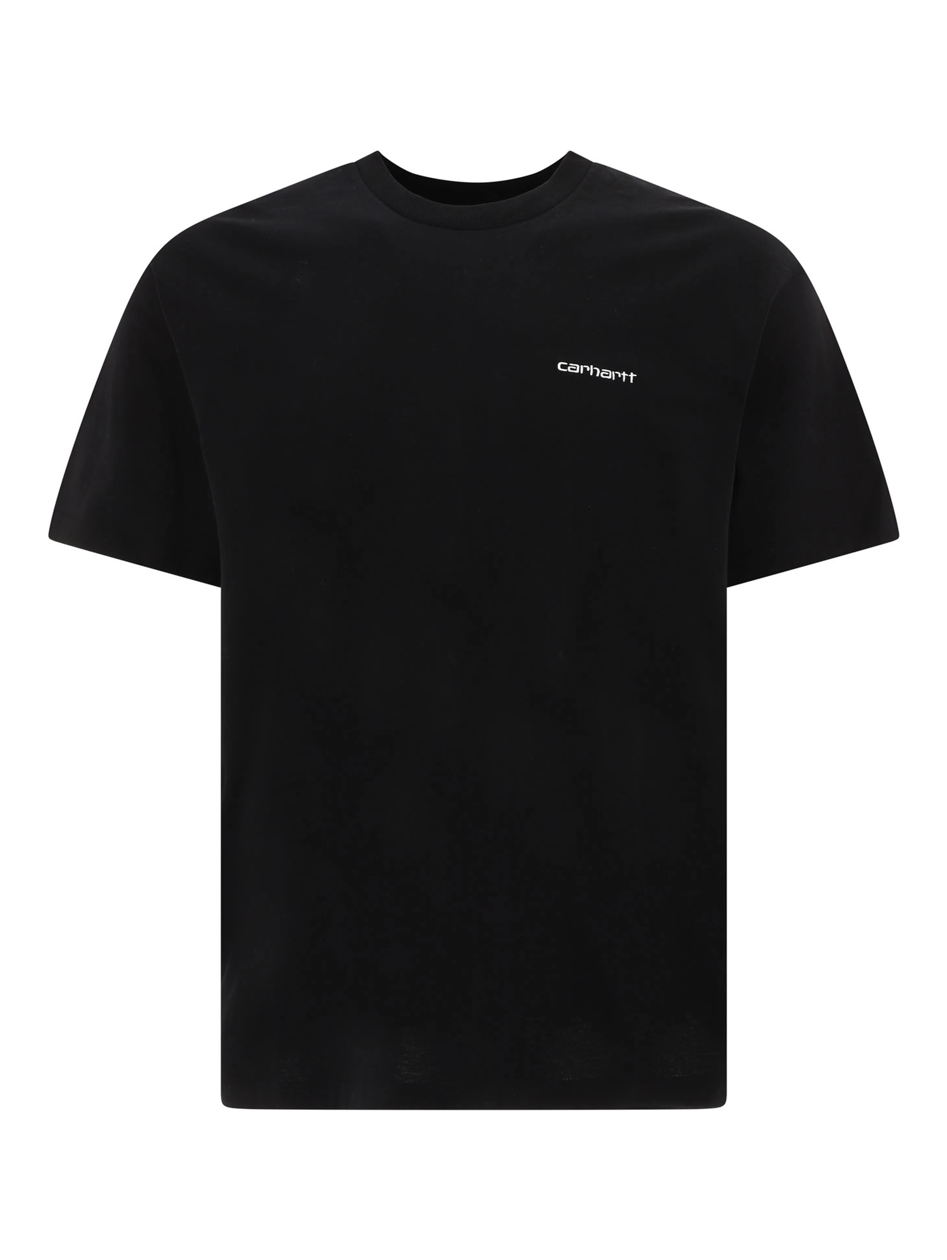 "Script Embroidery" Crew-Neck T-Shirt