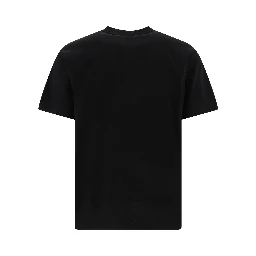 "Script Embroidery" Crew-Neck T-Shirt