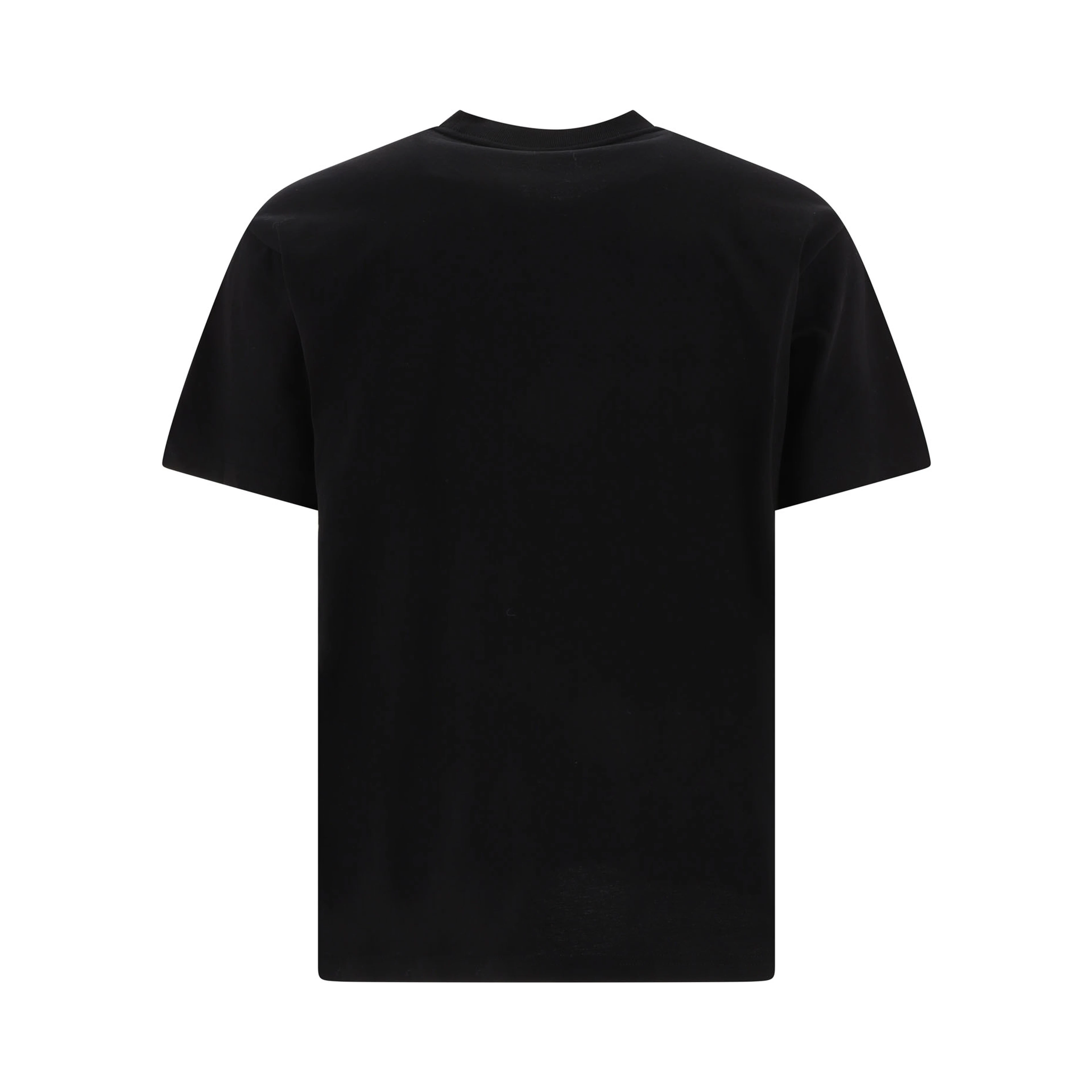 "Script Embroidery" Crew-Neck T-Shirt