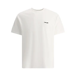 "Script Embroidery" Crew-Neck T-Shirt