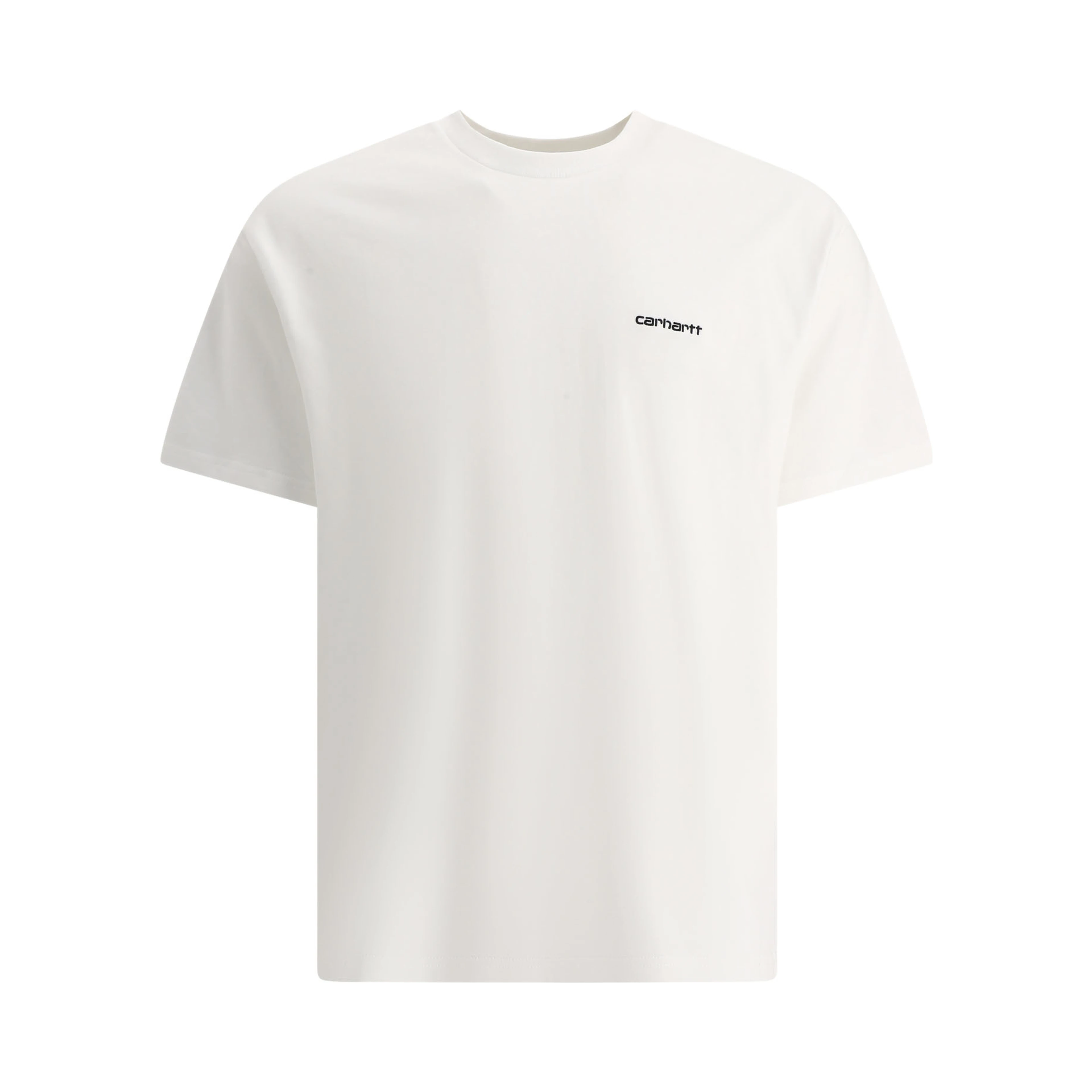 "Script Embroidery" Crew-Neck T-Shirt