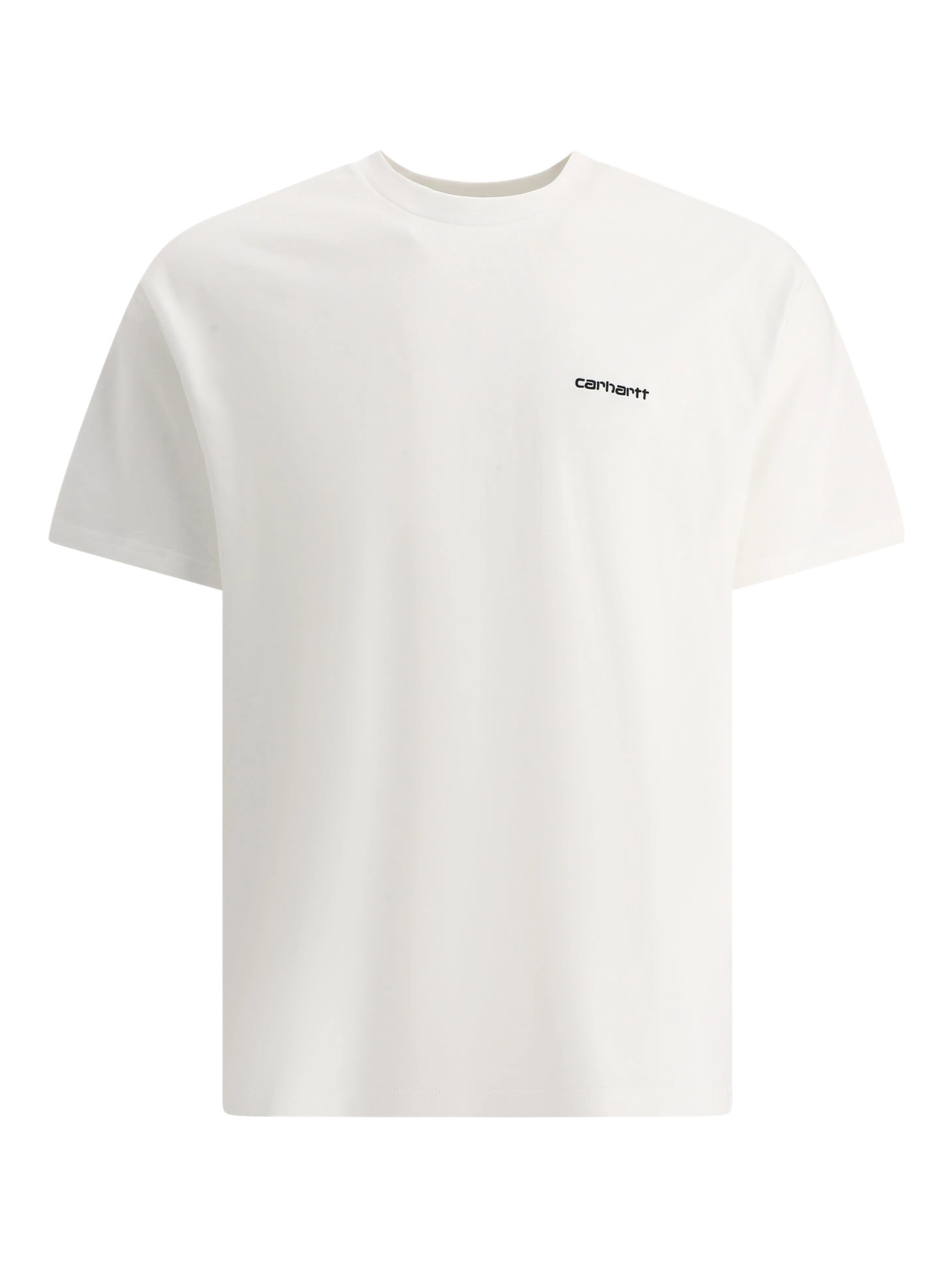 "Script Embroidery" Crew-Neck T-Shirt