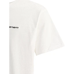 "Script Embroidery" Crew-Neck T-Shirt