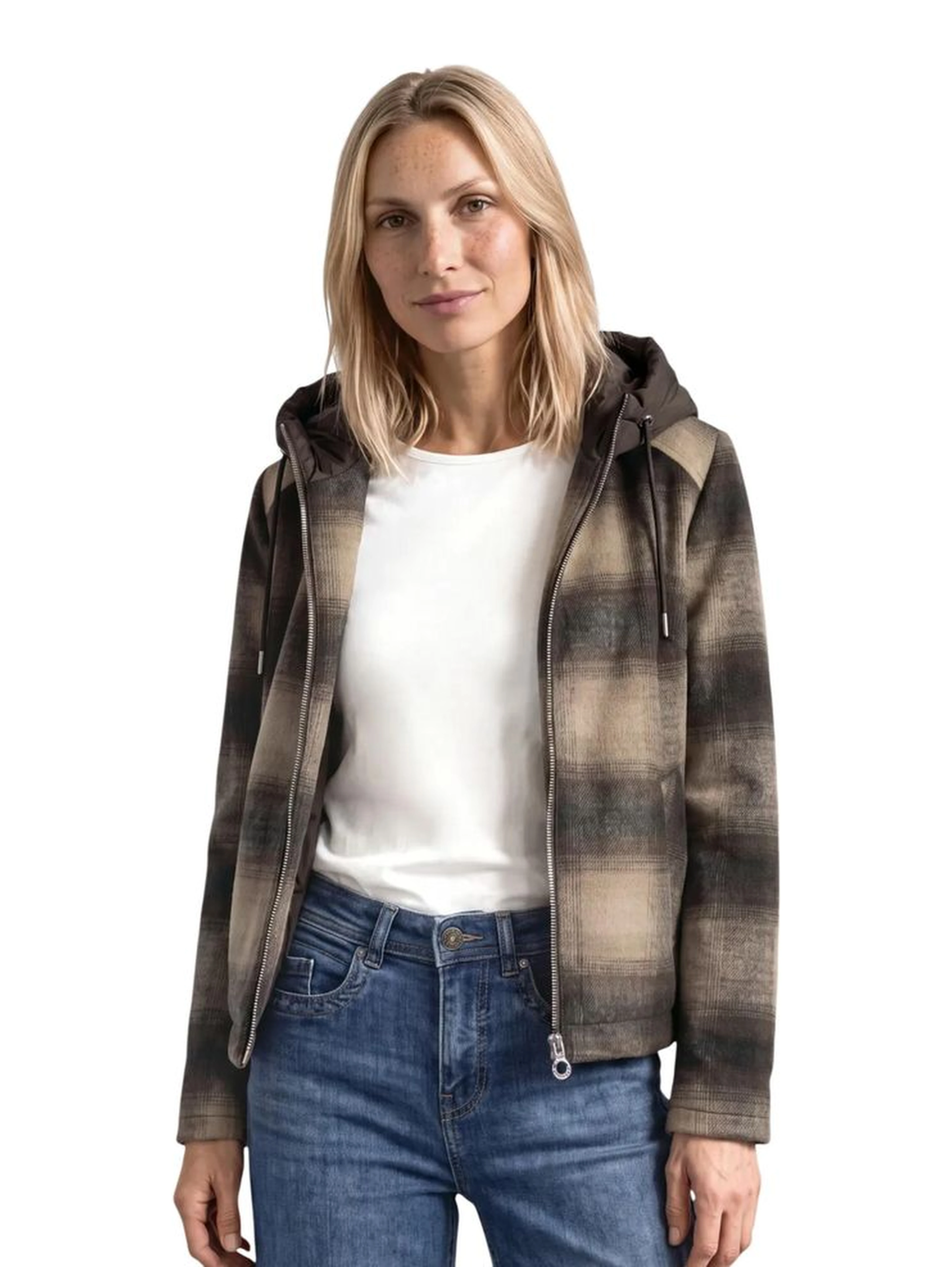 Brown Polyester Coat