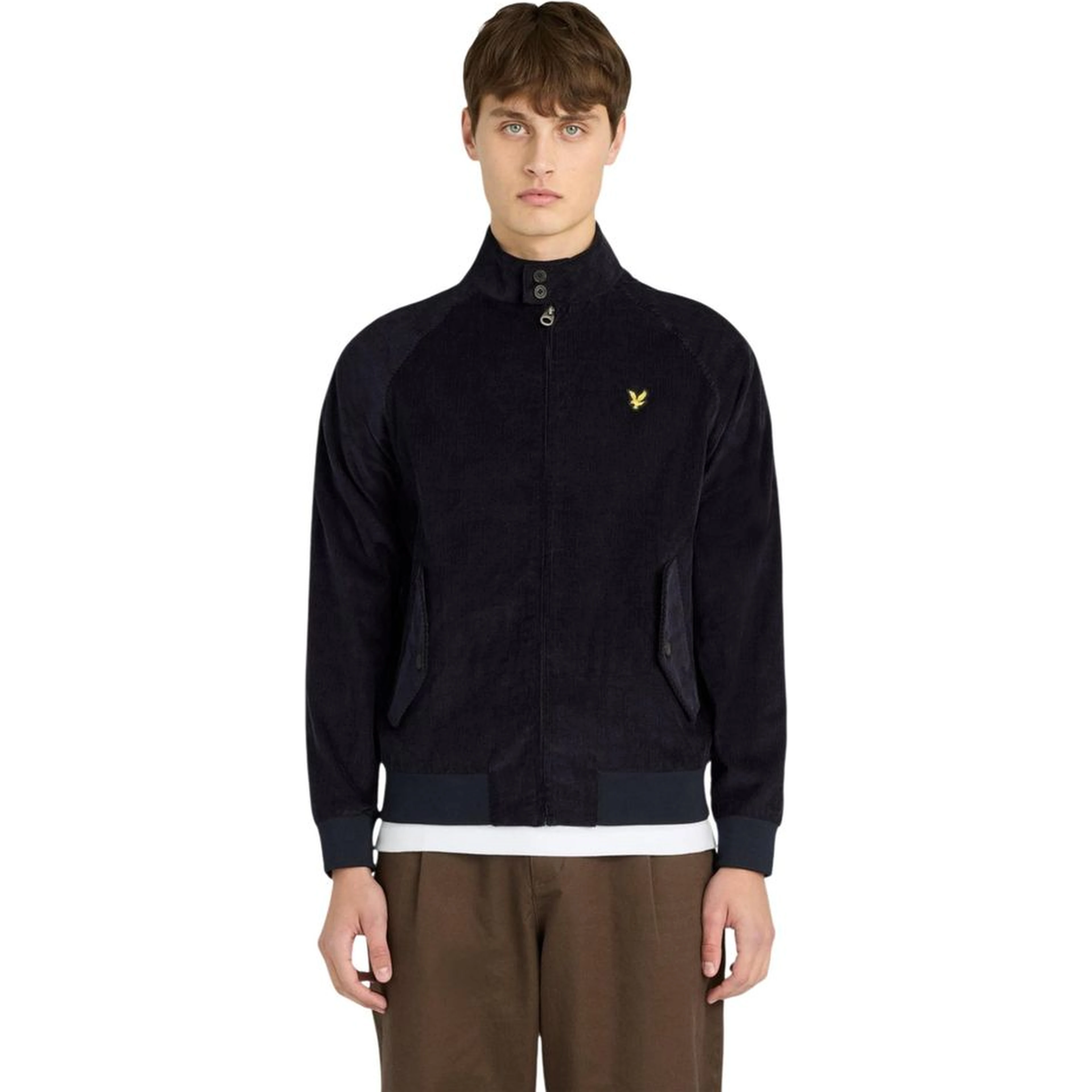 Blue Cotton Biker Jacket