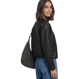 Brown Polyester Leather Jacket