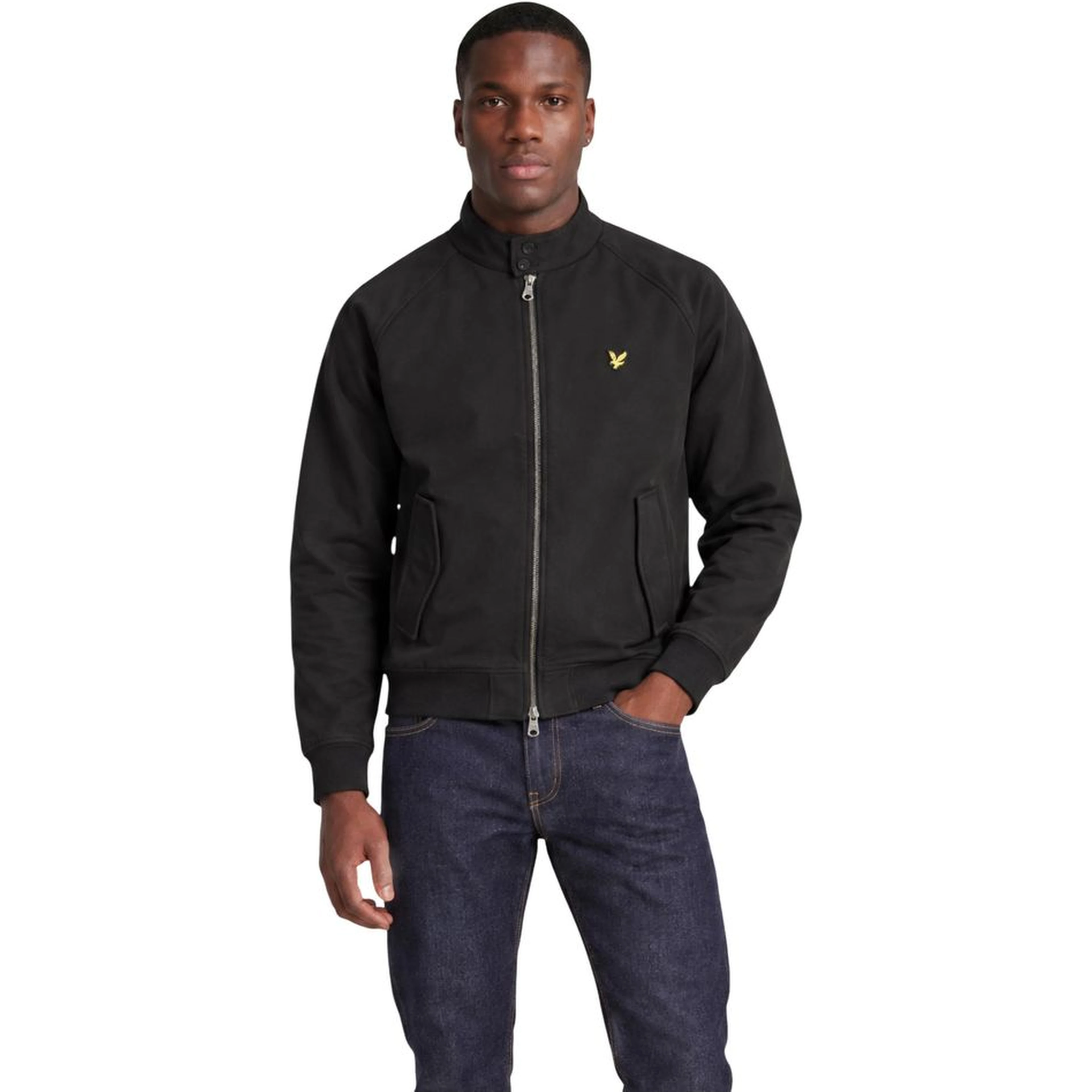 Black Polyester Full-Length Jacket