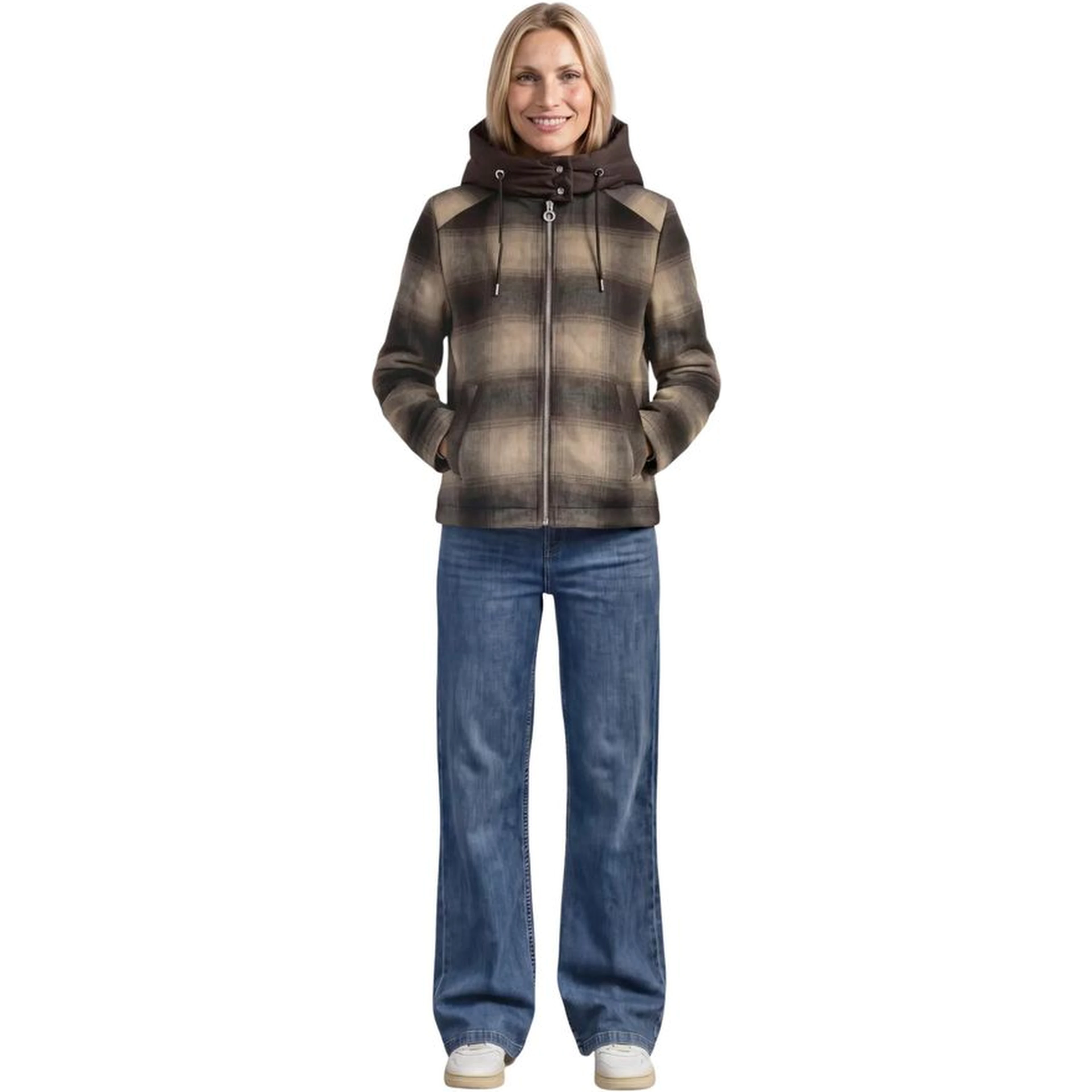 Brown Polyester Coat