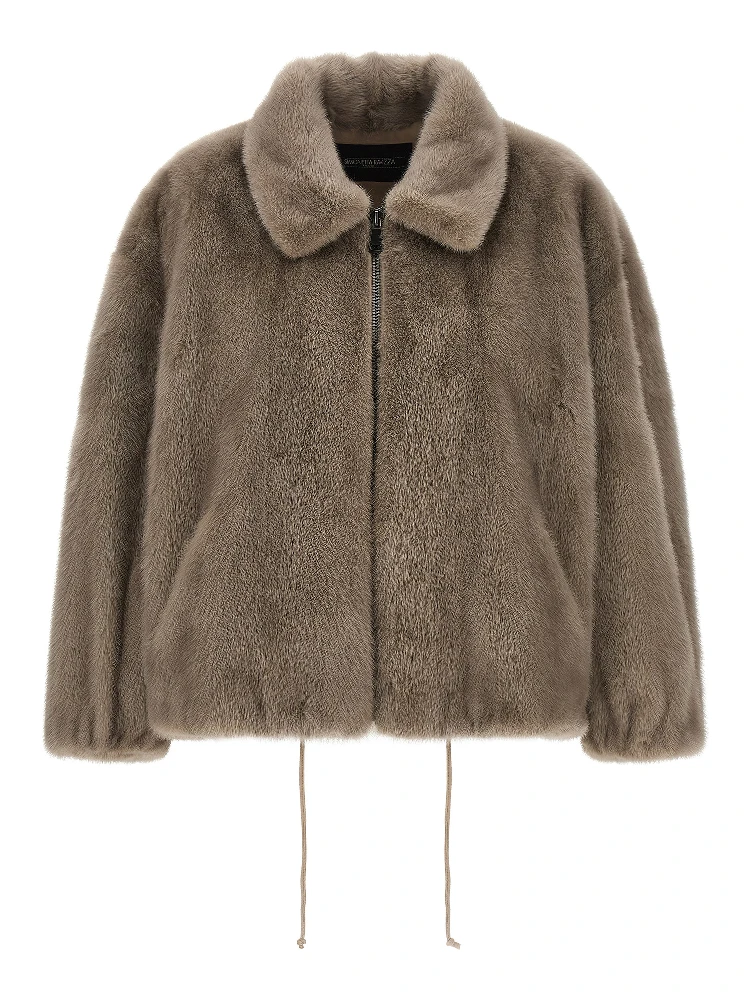 Gray Mink Full-Length Jacket
