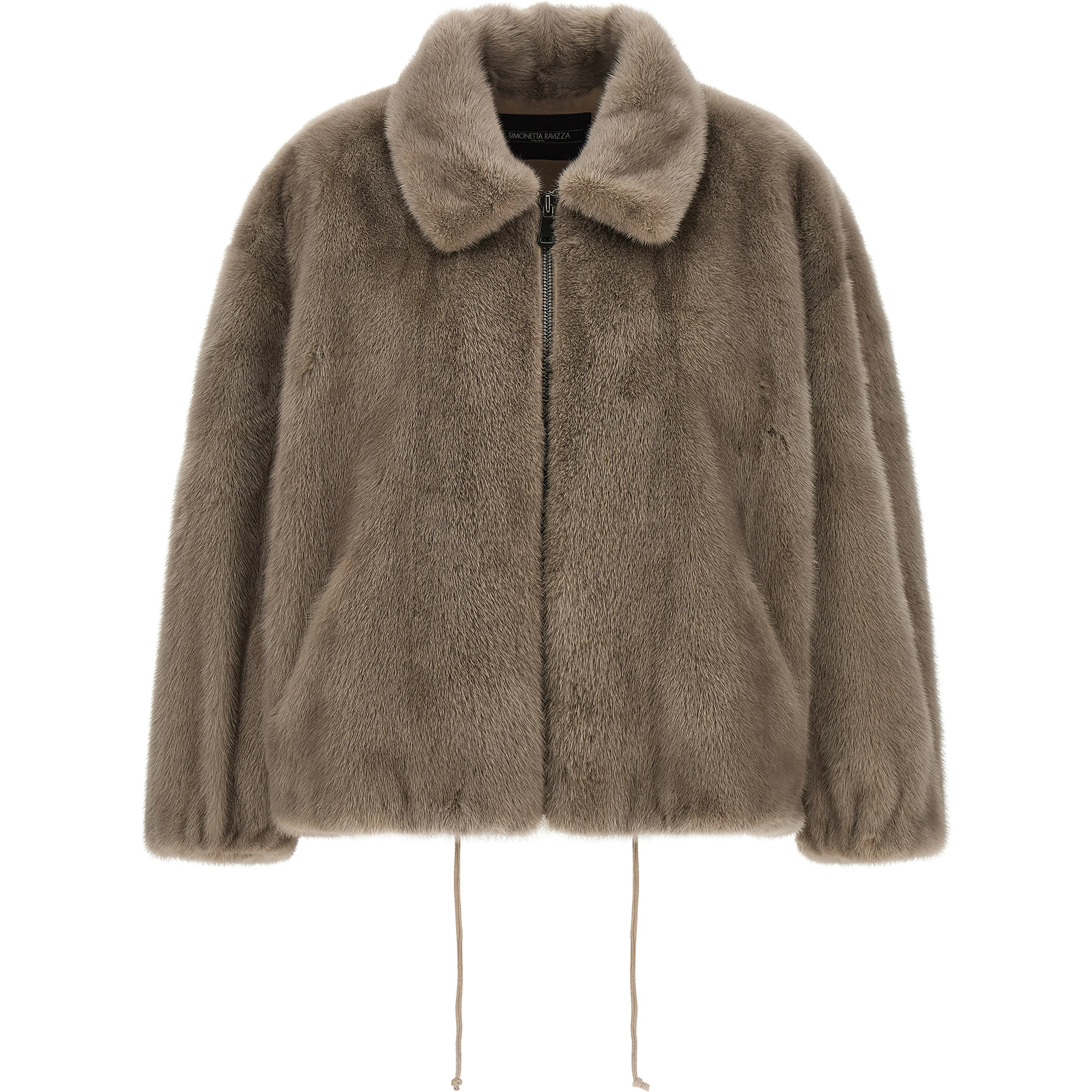 Gray Mink Full-Length Jacket