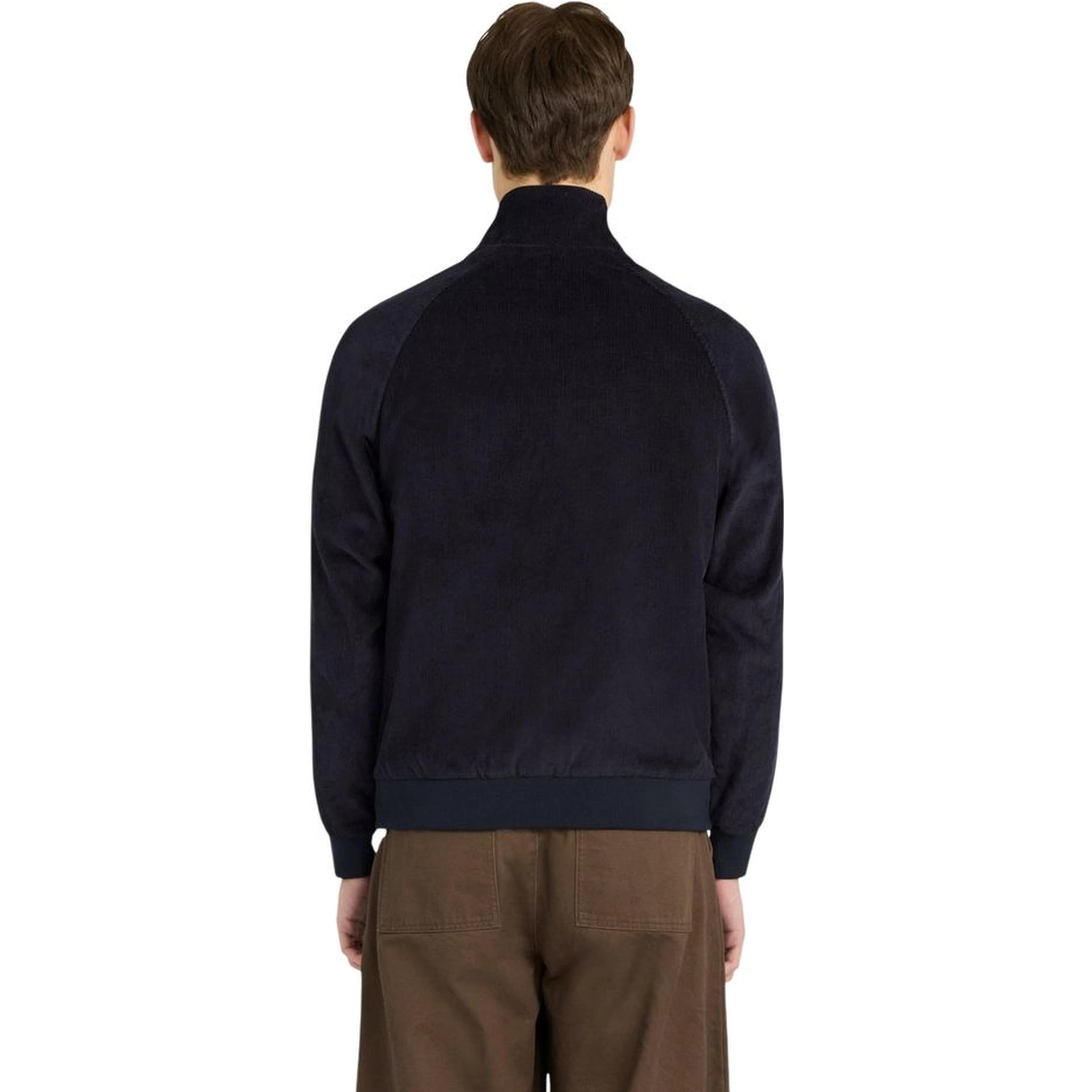 Blue Cotton Biker Jacket