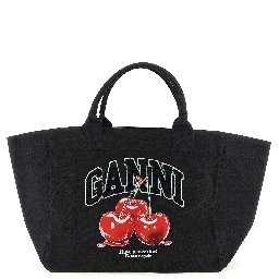 Black Recycled Cotton Tote Bag