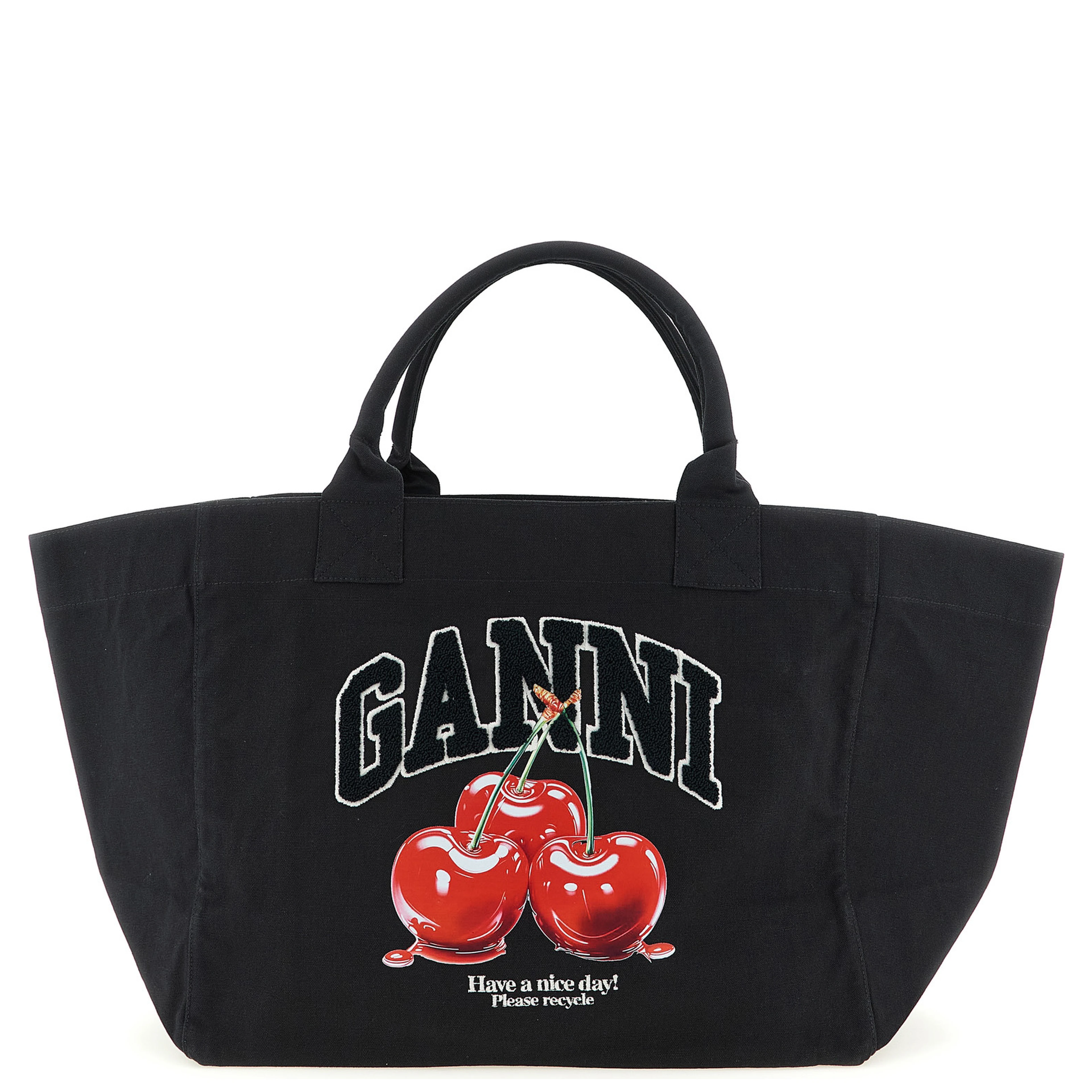 Black Recycled Cotton Tote Bag
