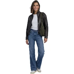 Brown Polyester Leather Jacket