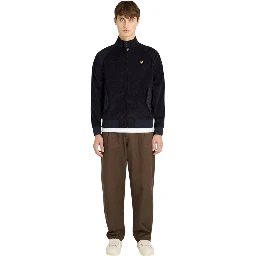 Blue Cotton Biker Jacket