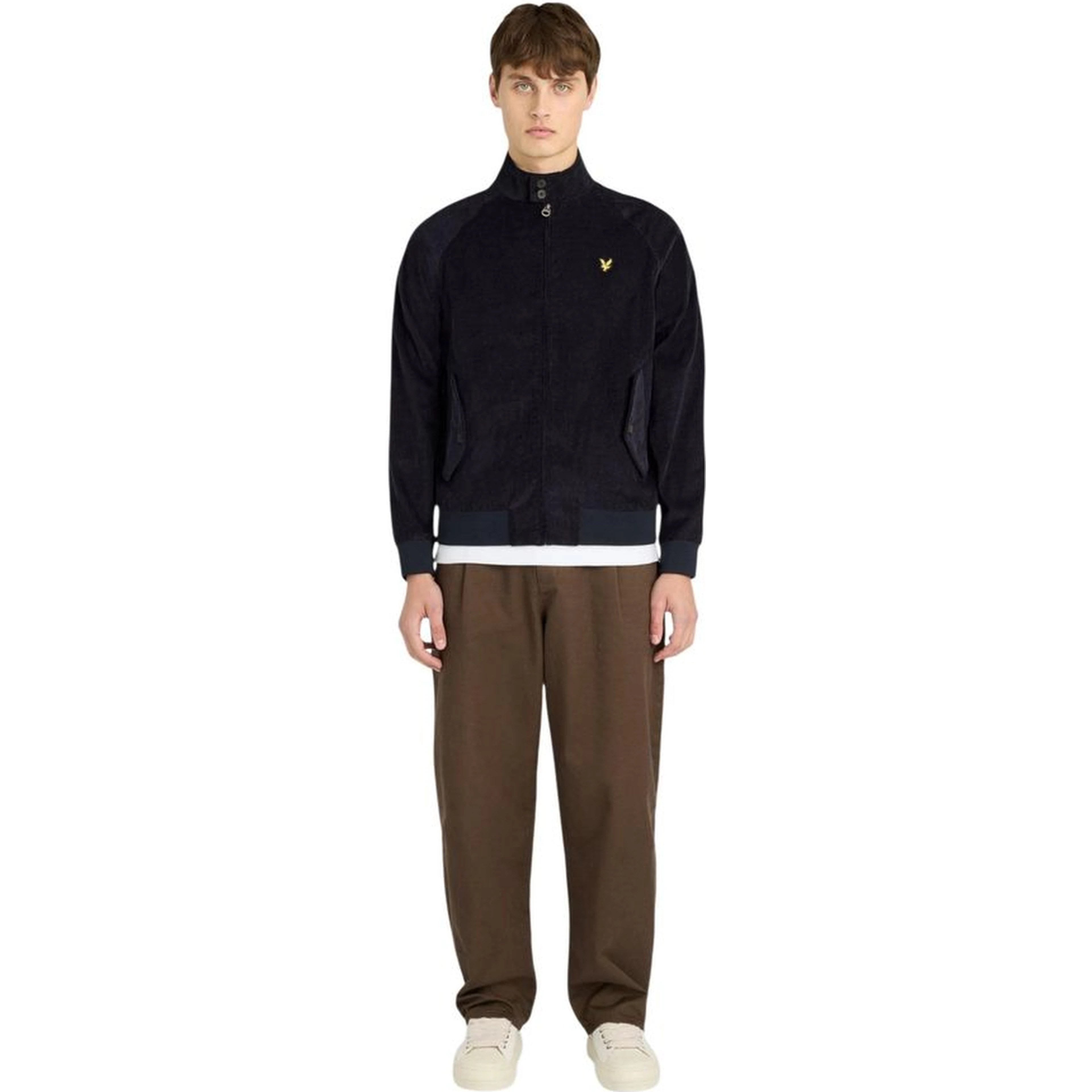Blue Cotton Biker Jacket