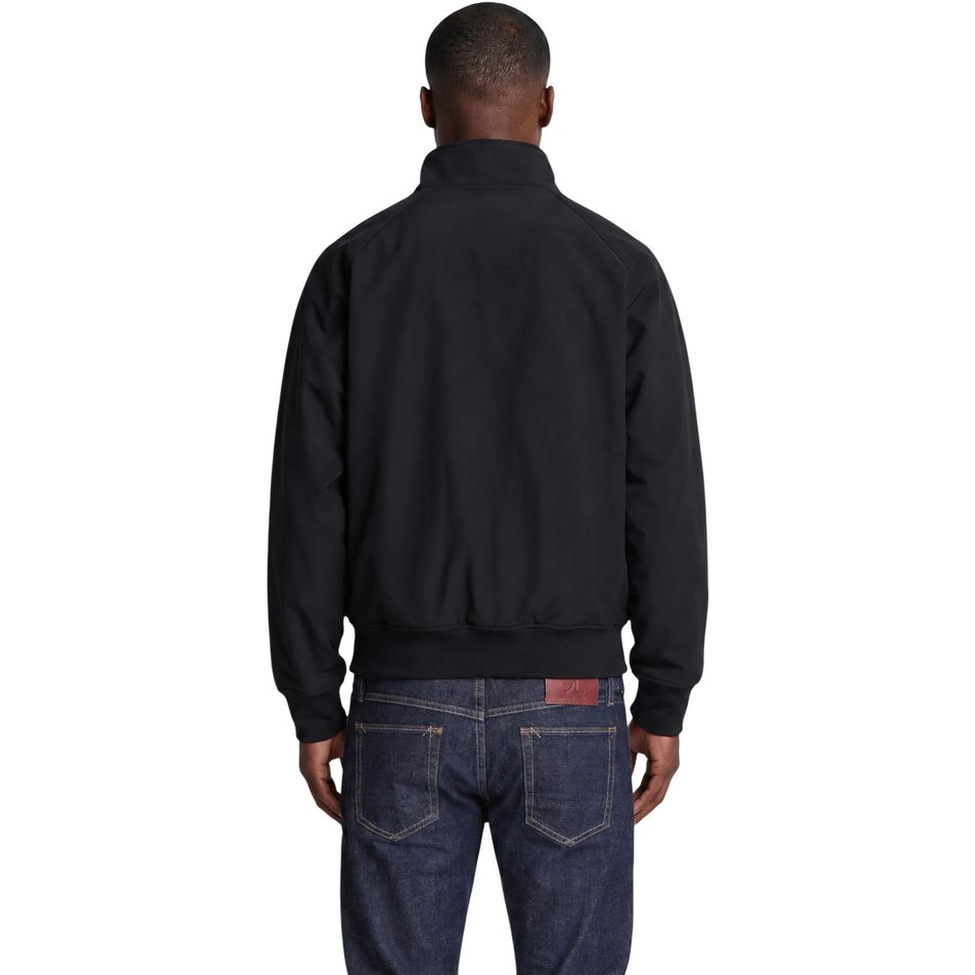 Black Polyester Full-Length Jacket