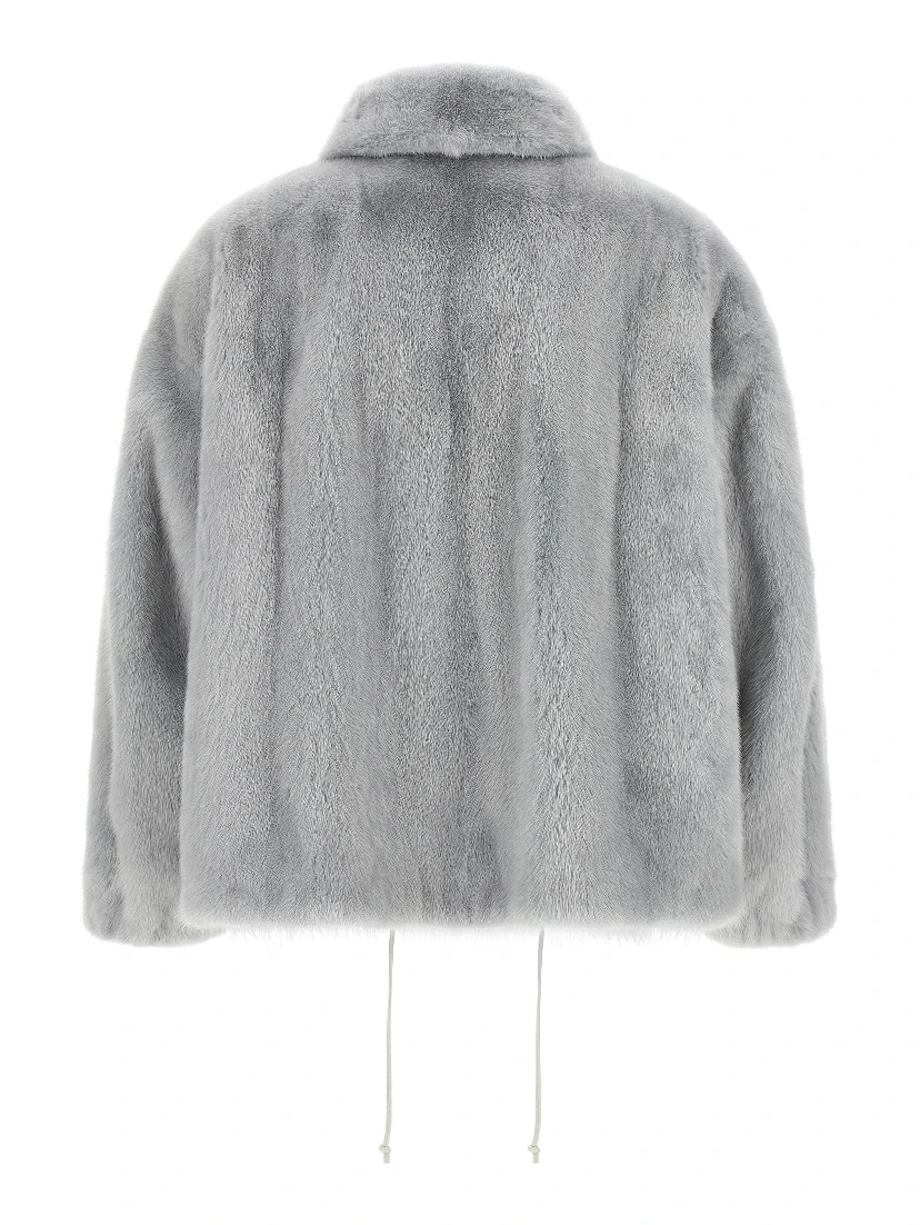 Gray Mink Full-Length Jacket