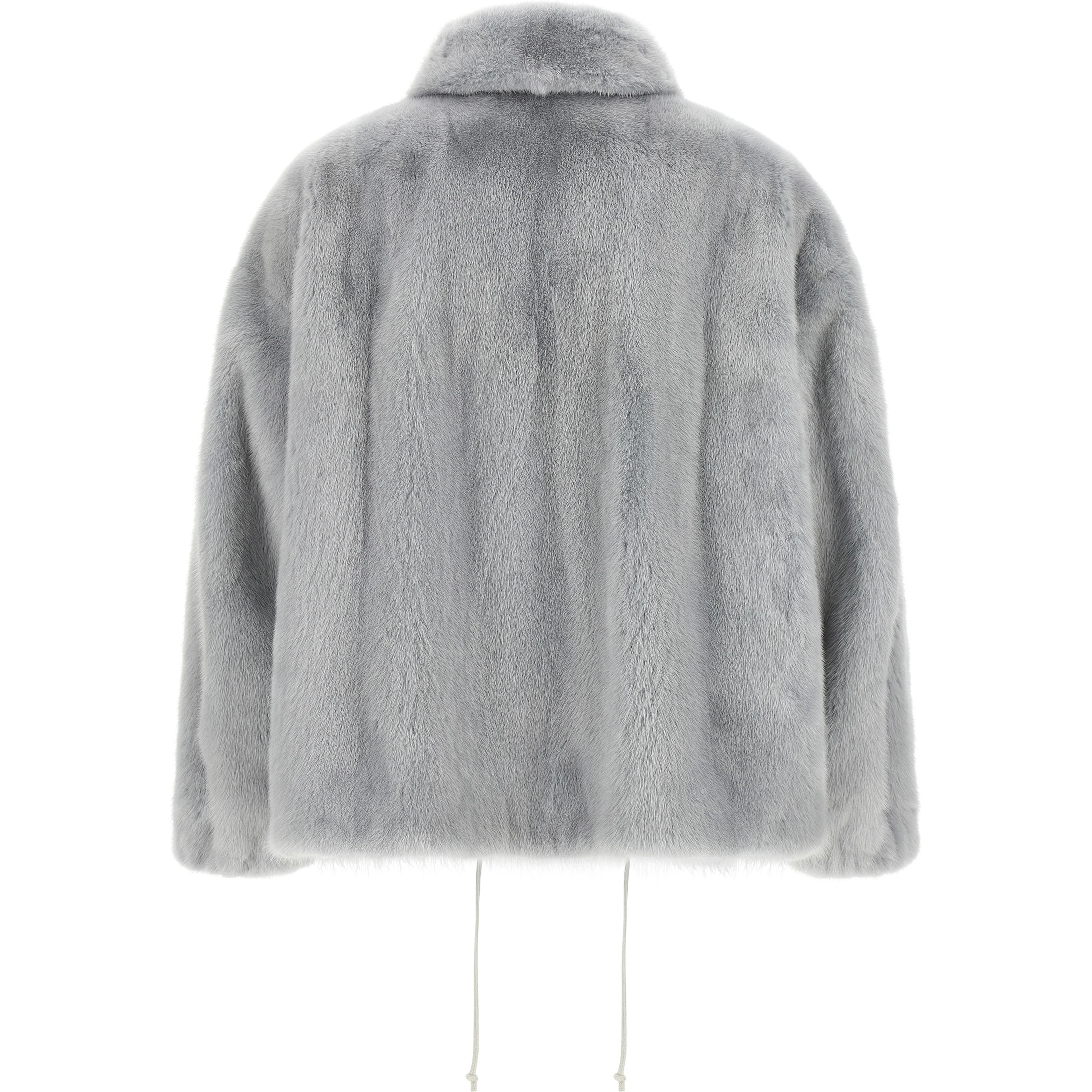 Gray Mink Full-Length Jacket