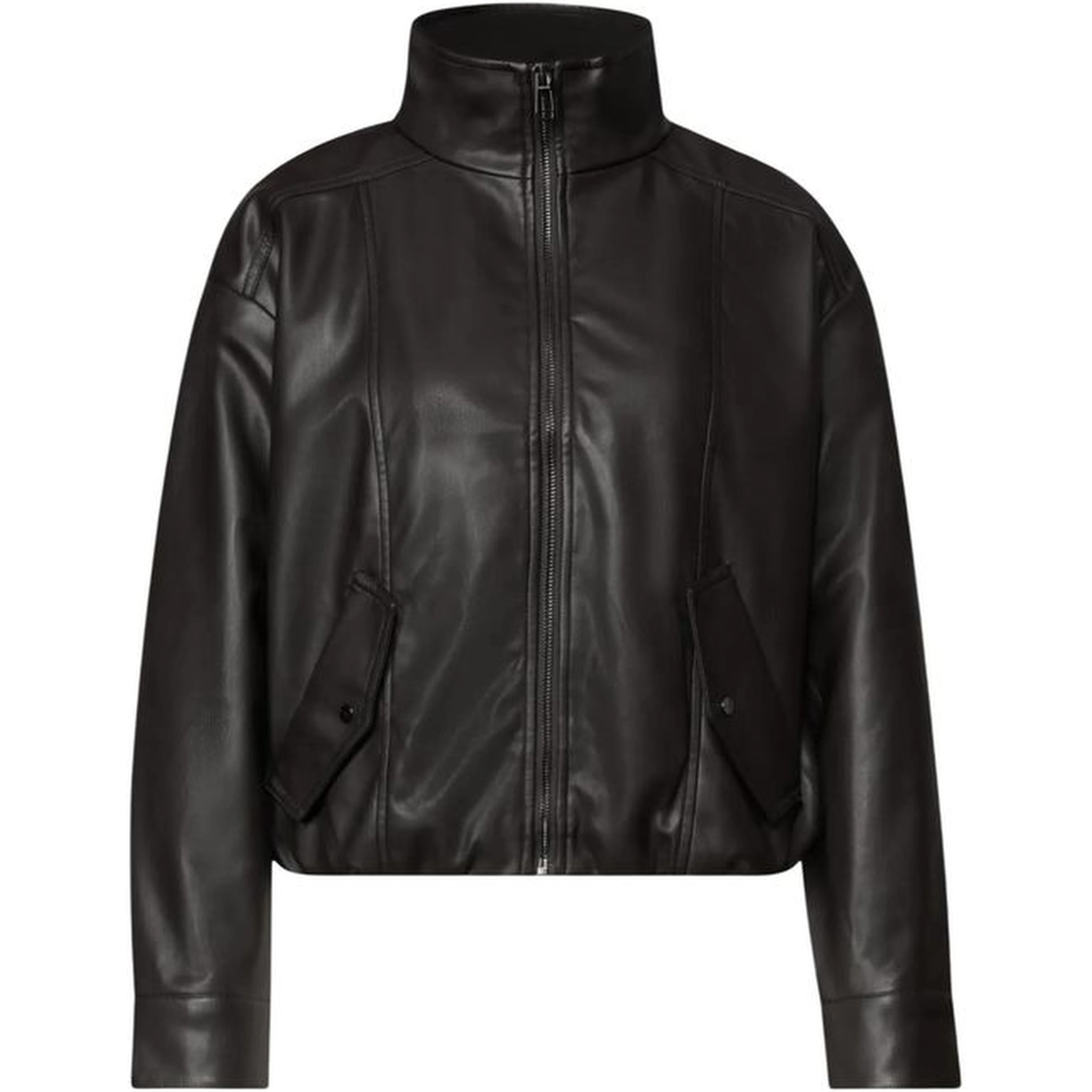 Brown Polyester Leather Jacket