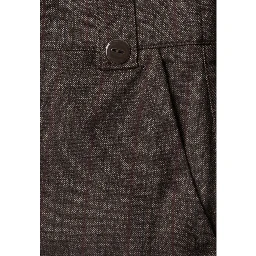 Brown Polyester Casual Pants
