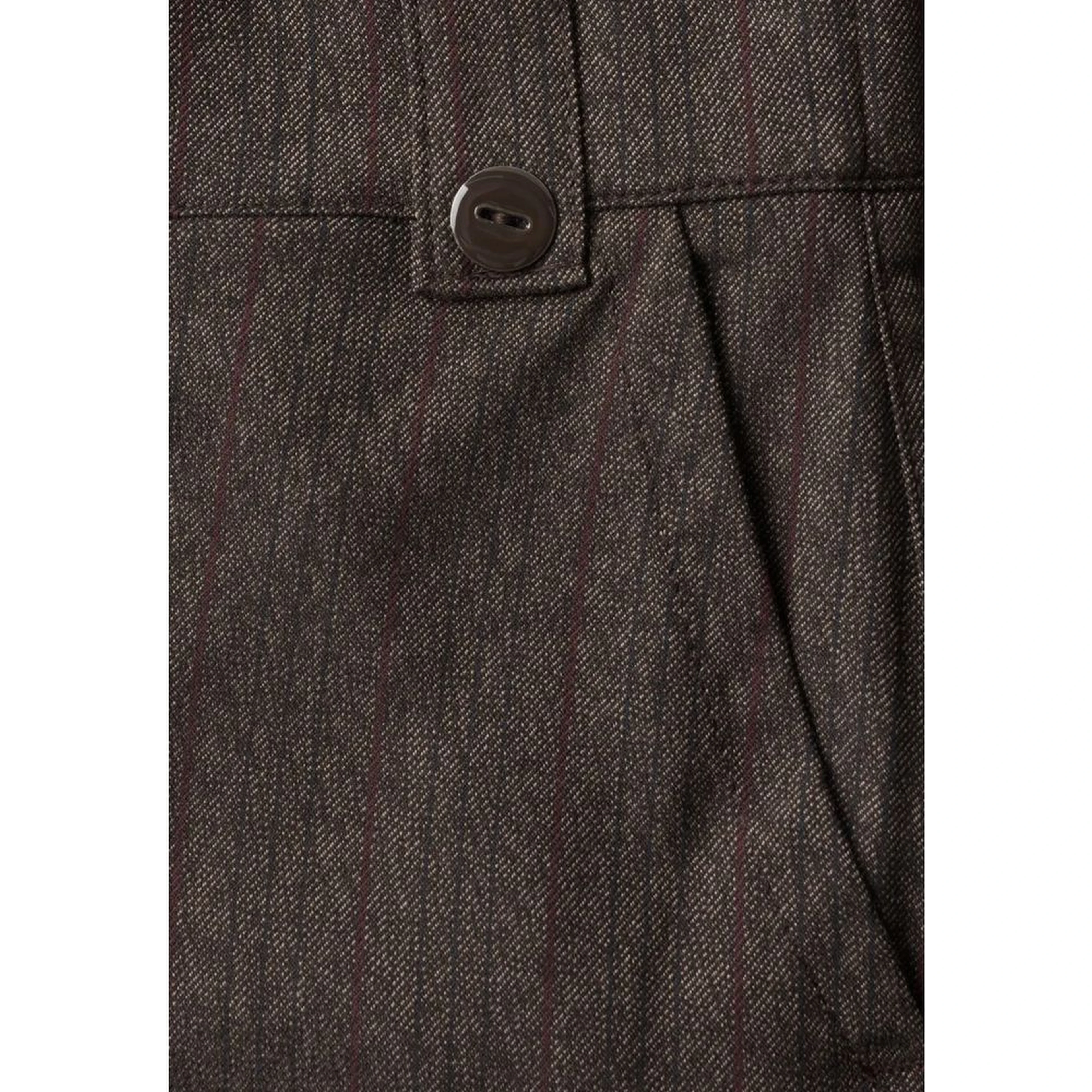 Brown Polyester Casual Pants