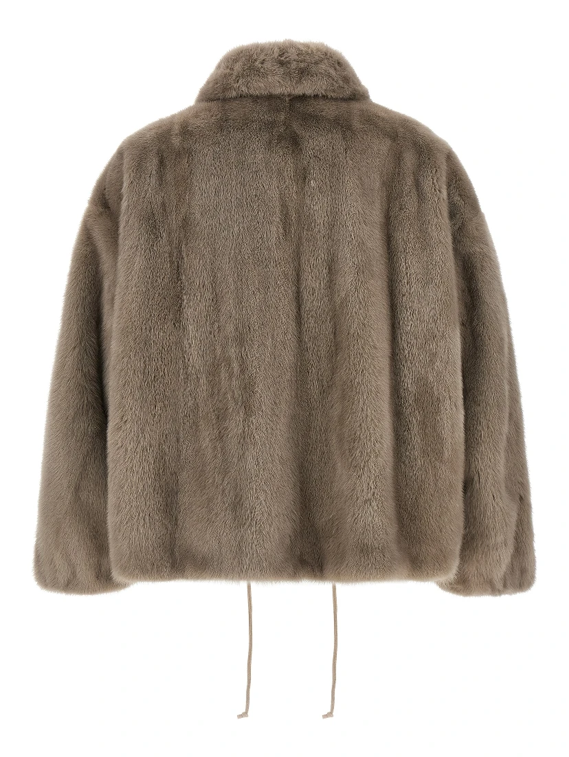 Gray Mink Full-Length Jacket