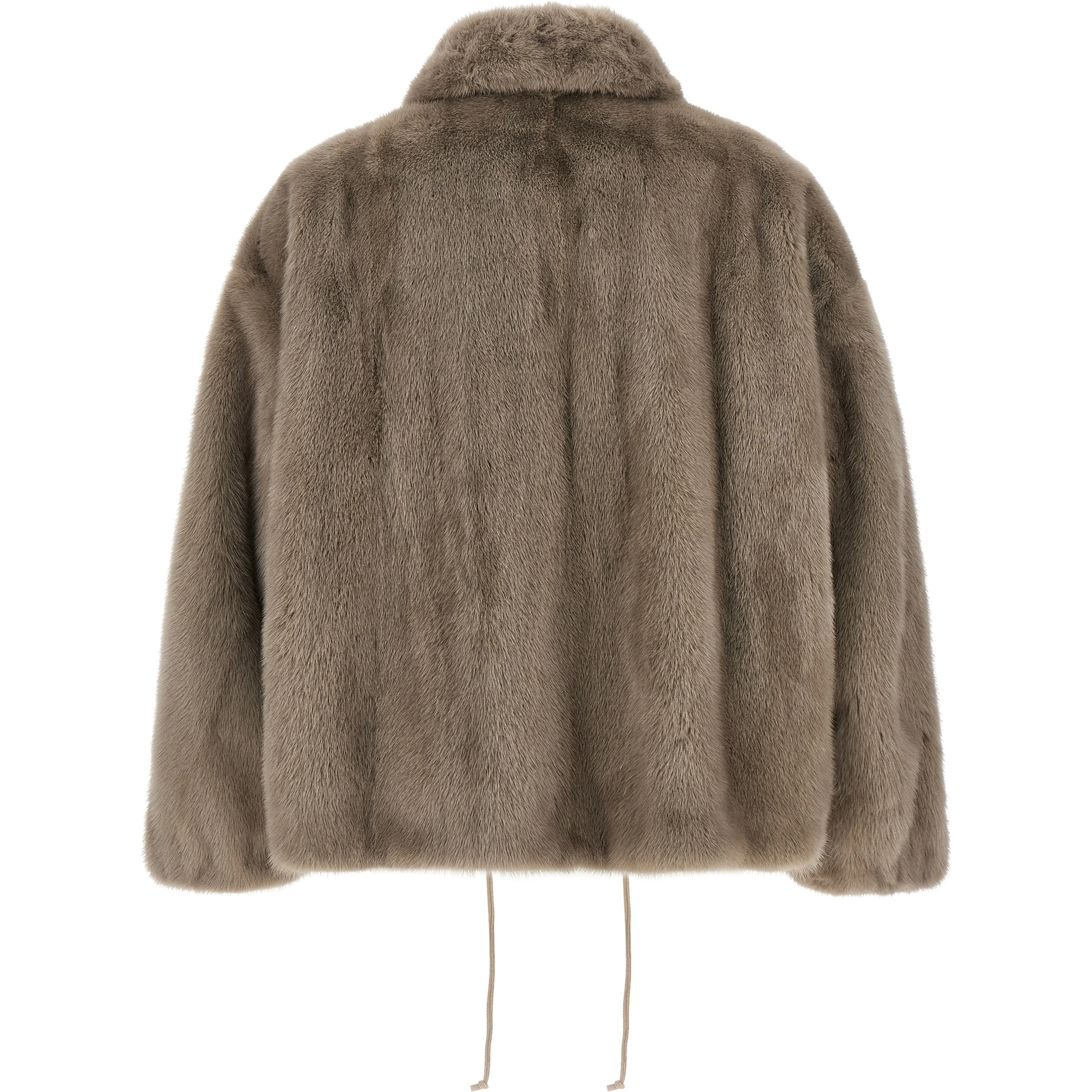 Gray Mink Full-Length Jacket