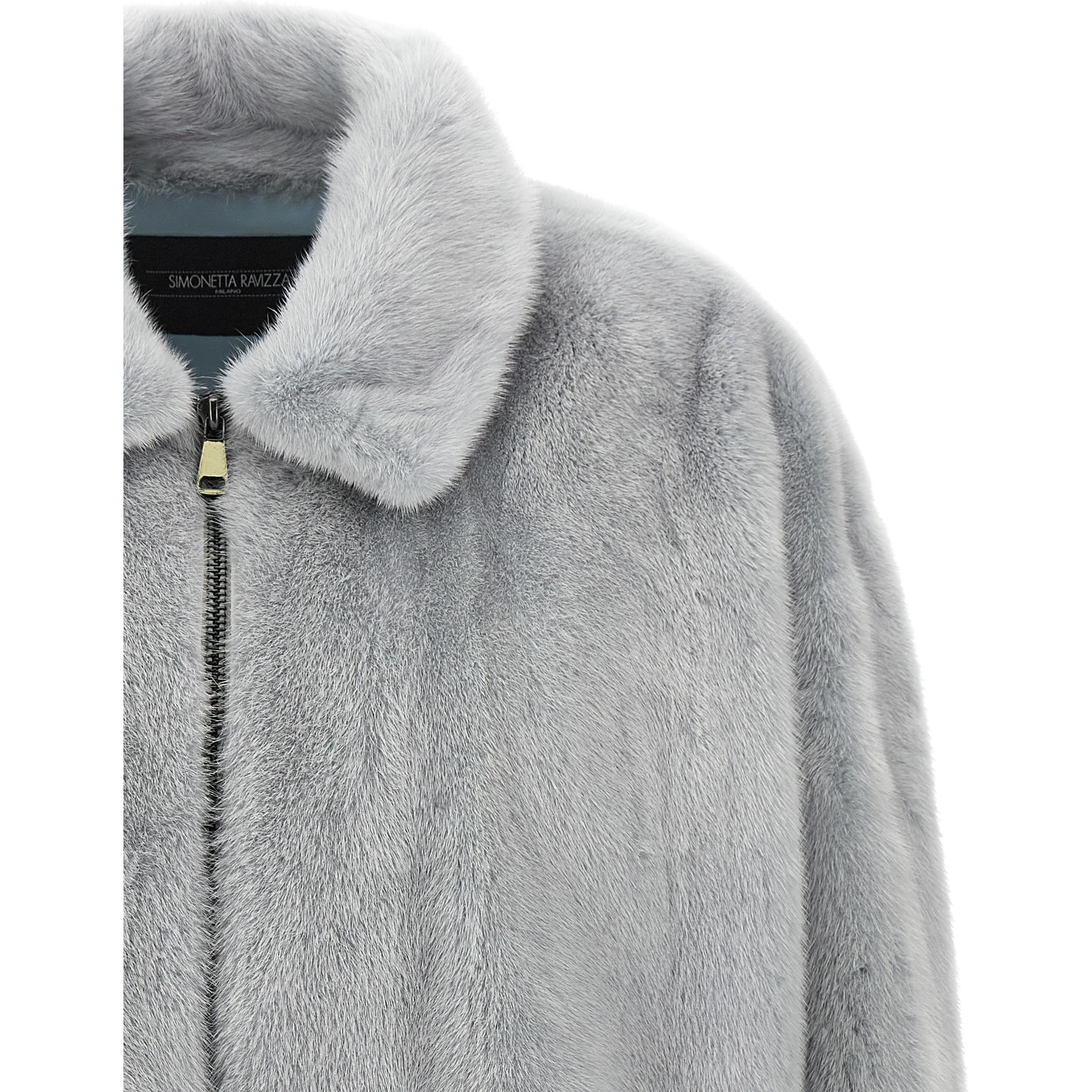 Gray Mink Full-Length Jacket