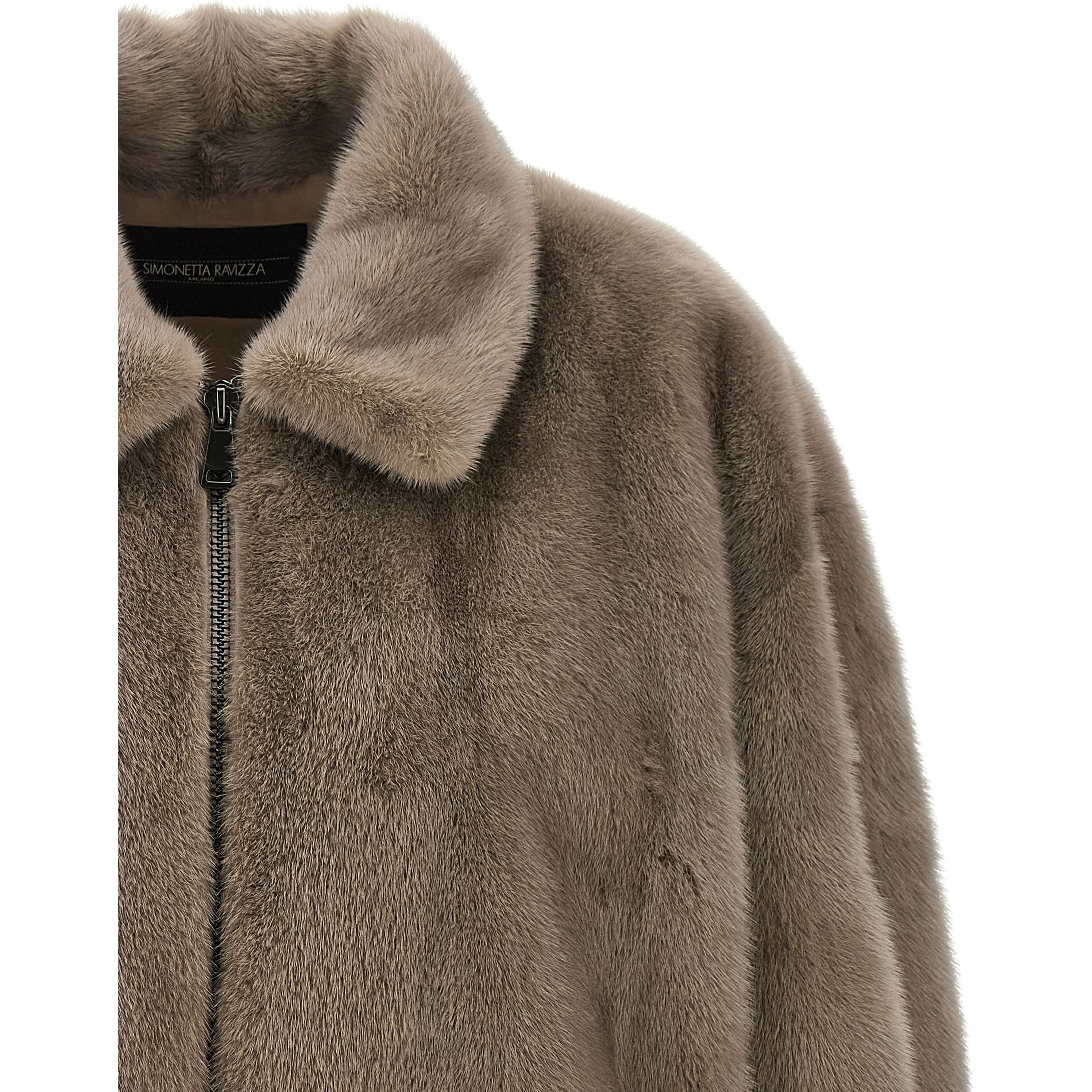 Gray Mink Full-Length Jacket