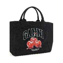 Black Recycled Cotton Tote Bag