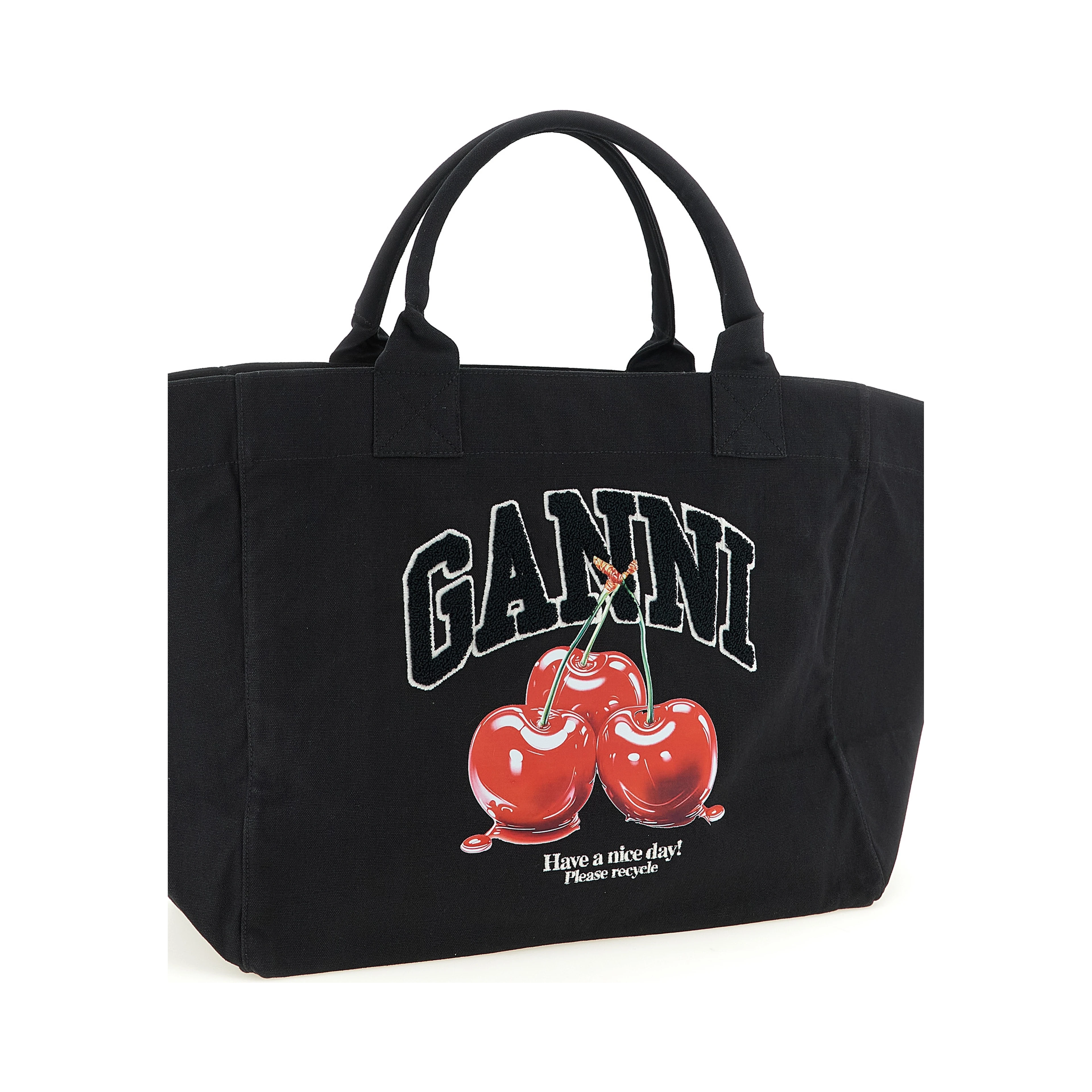 Black Recycled Cotton Tote Bag