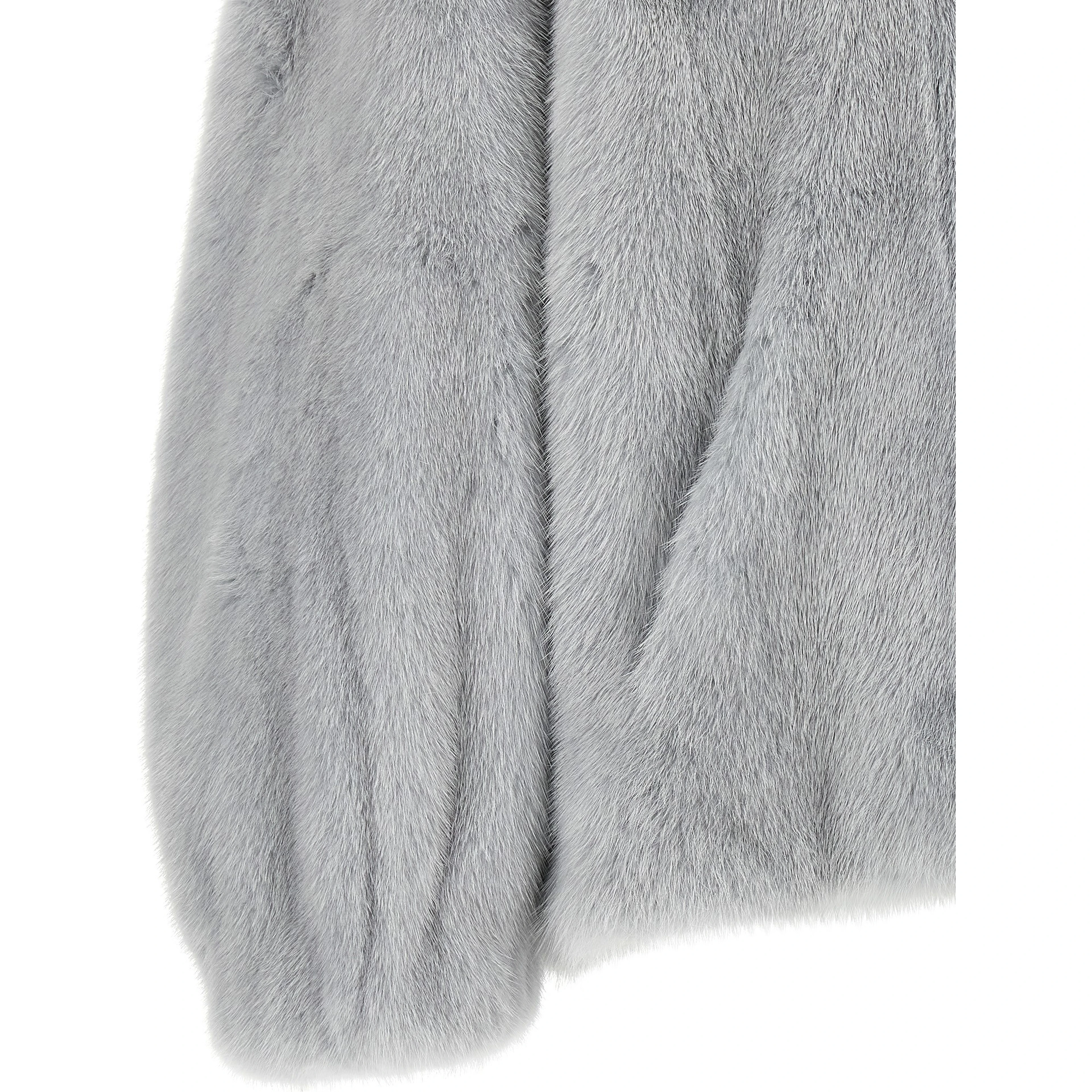 Gray Mink Full-Length Jacket