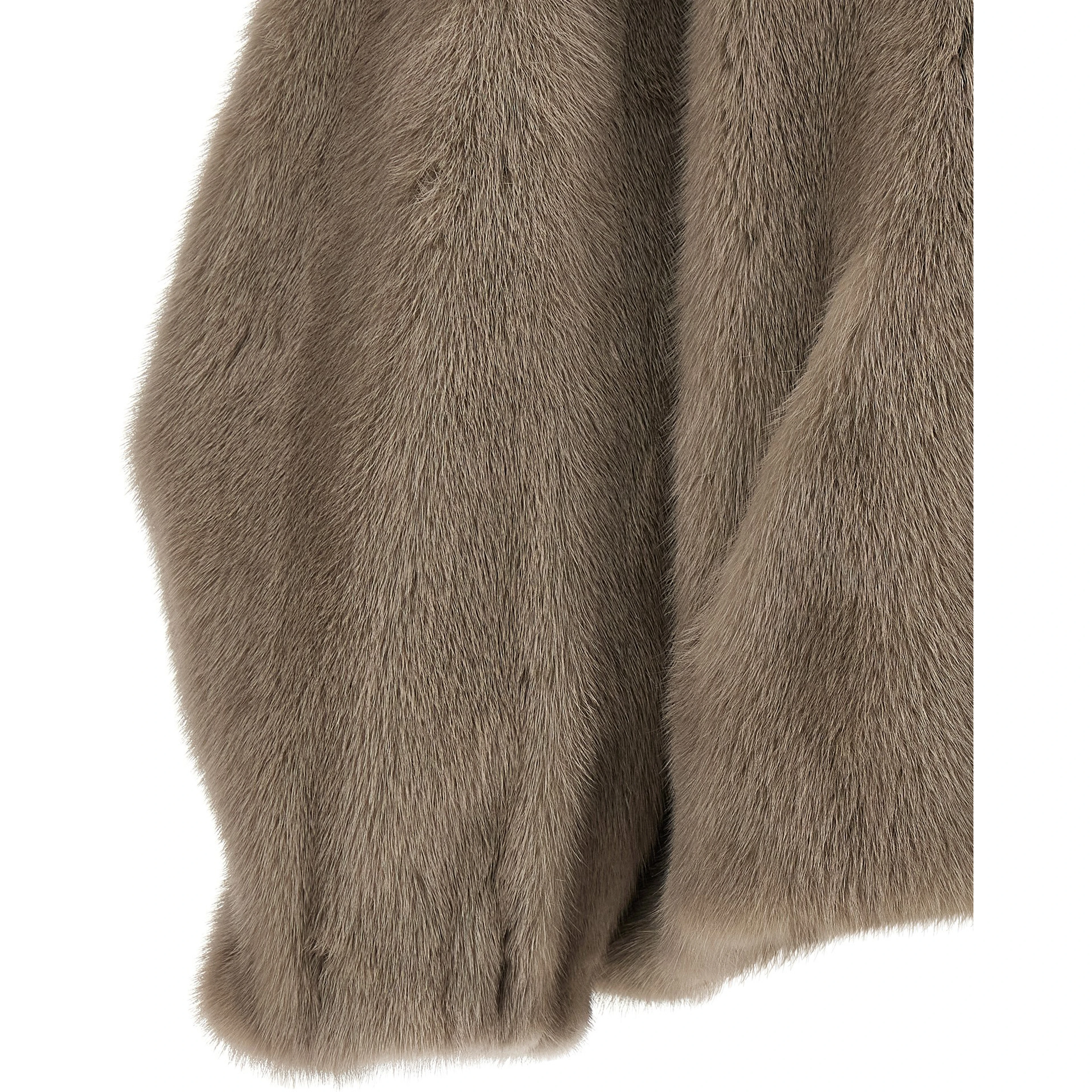 Gray Mink Full-Length Jacket