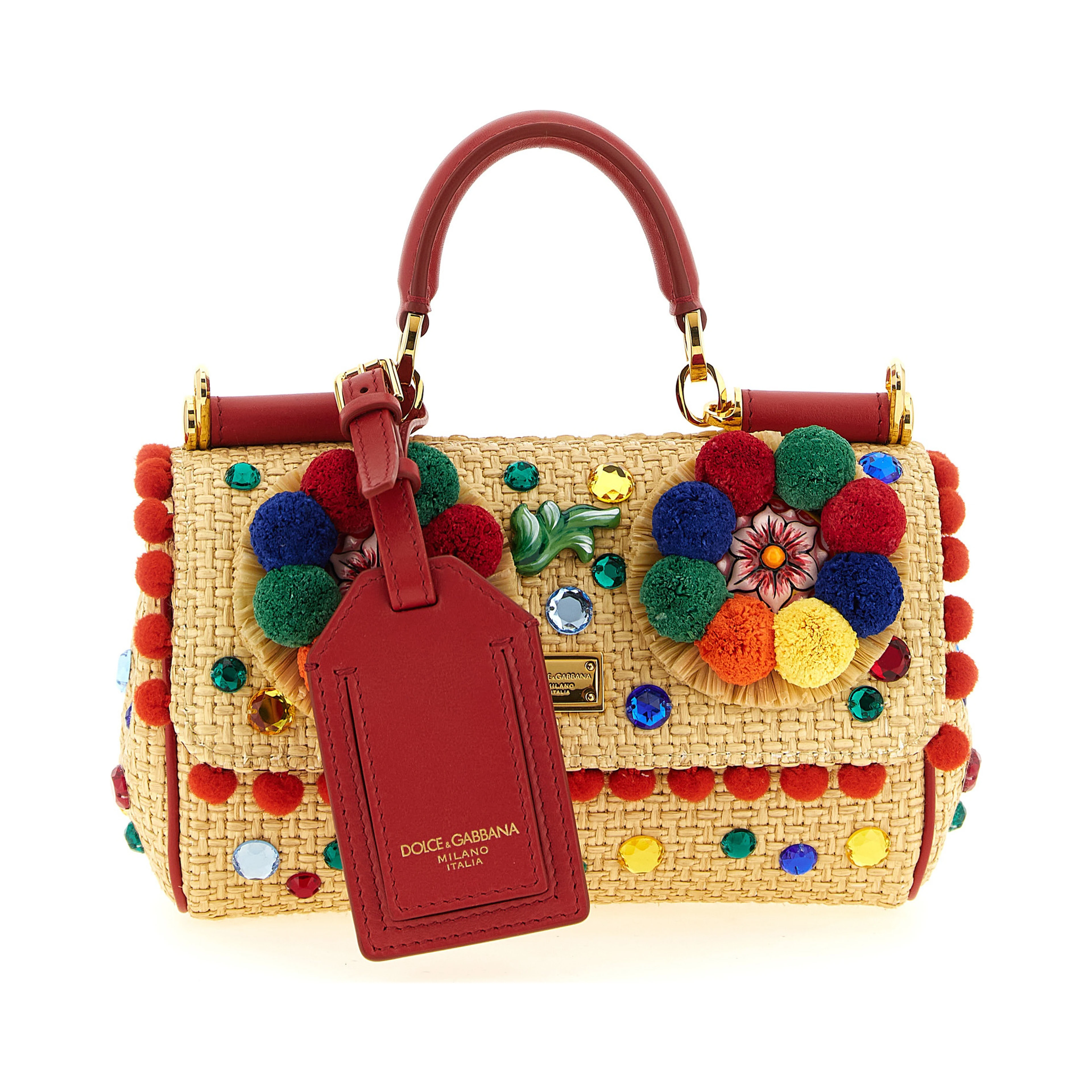 Multicolor Viscose Handbag
