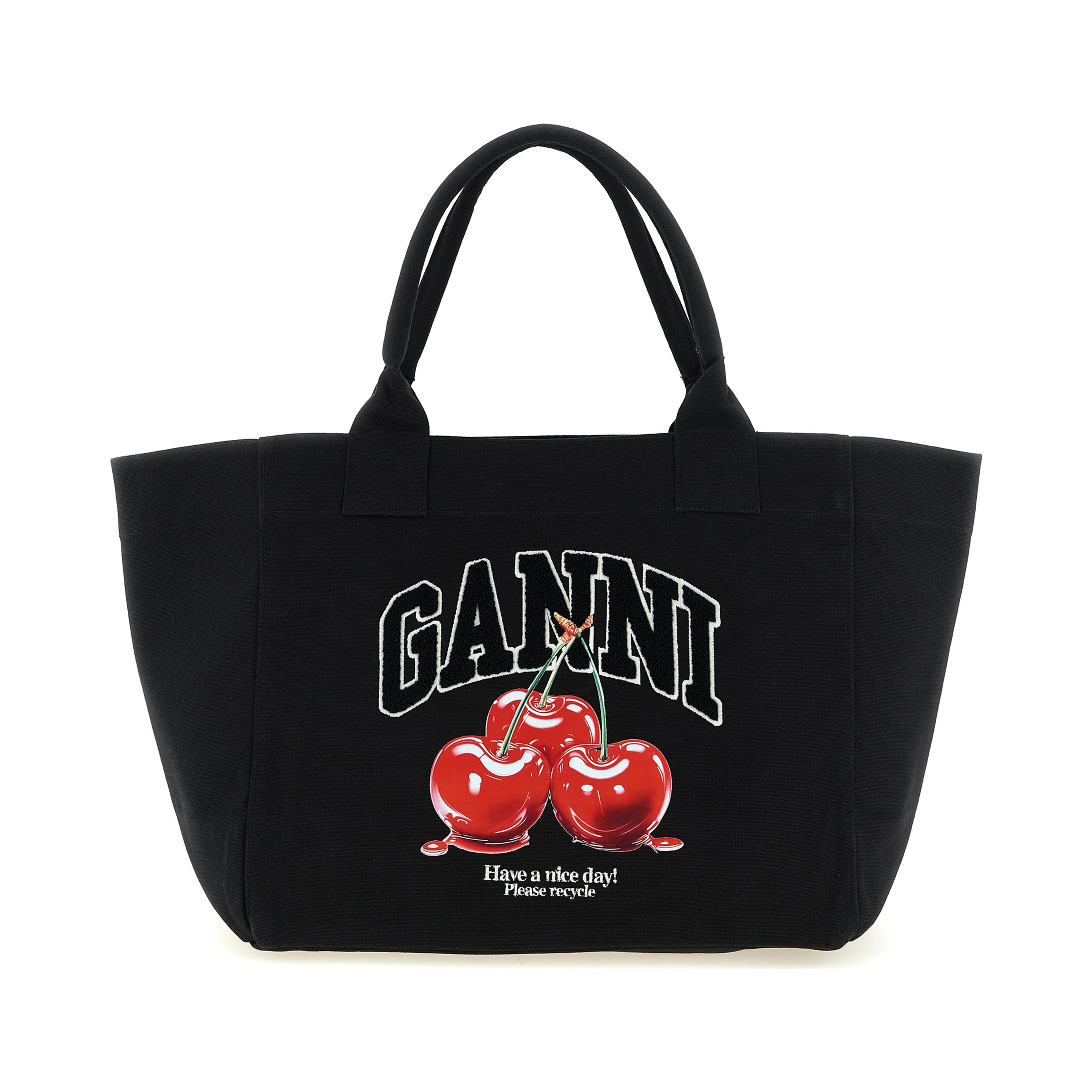 Black Recycled Cotton Tote Bag