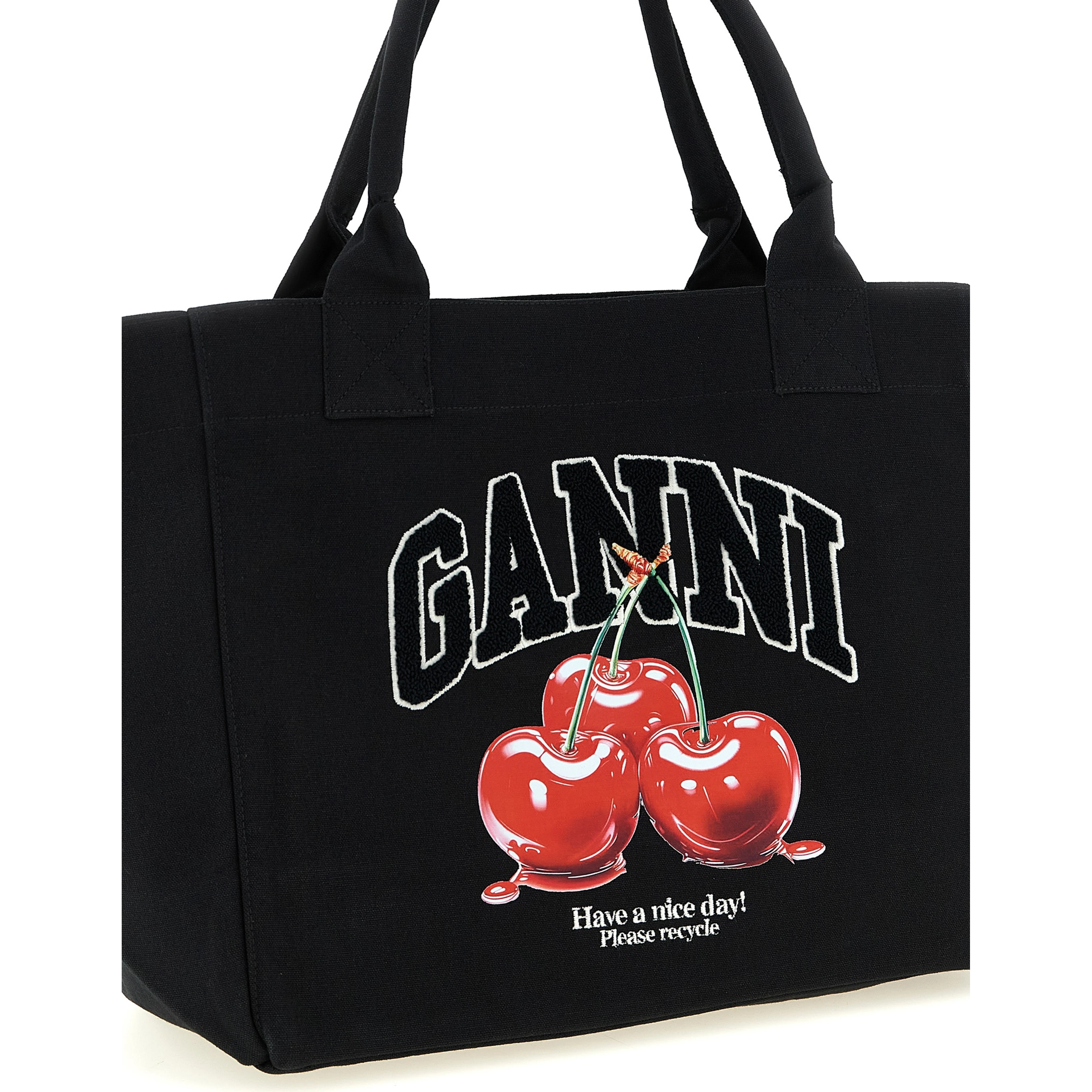 Black Recycled Cotton Tote Bag