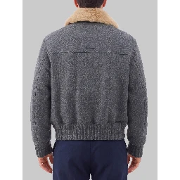 Virgin wool bomber jacket with removable shearling