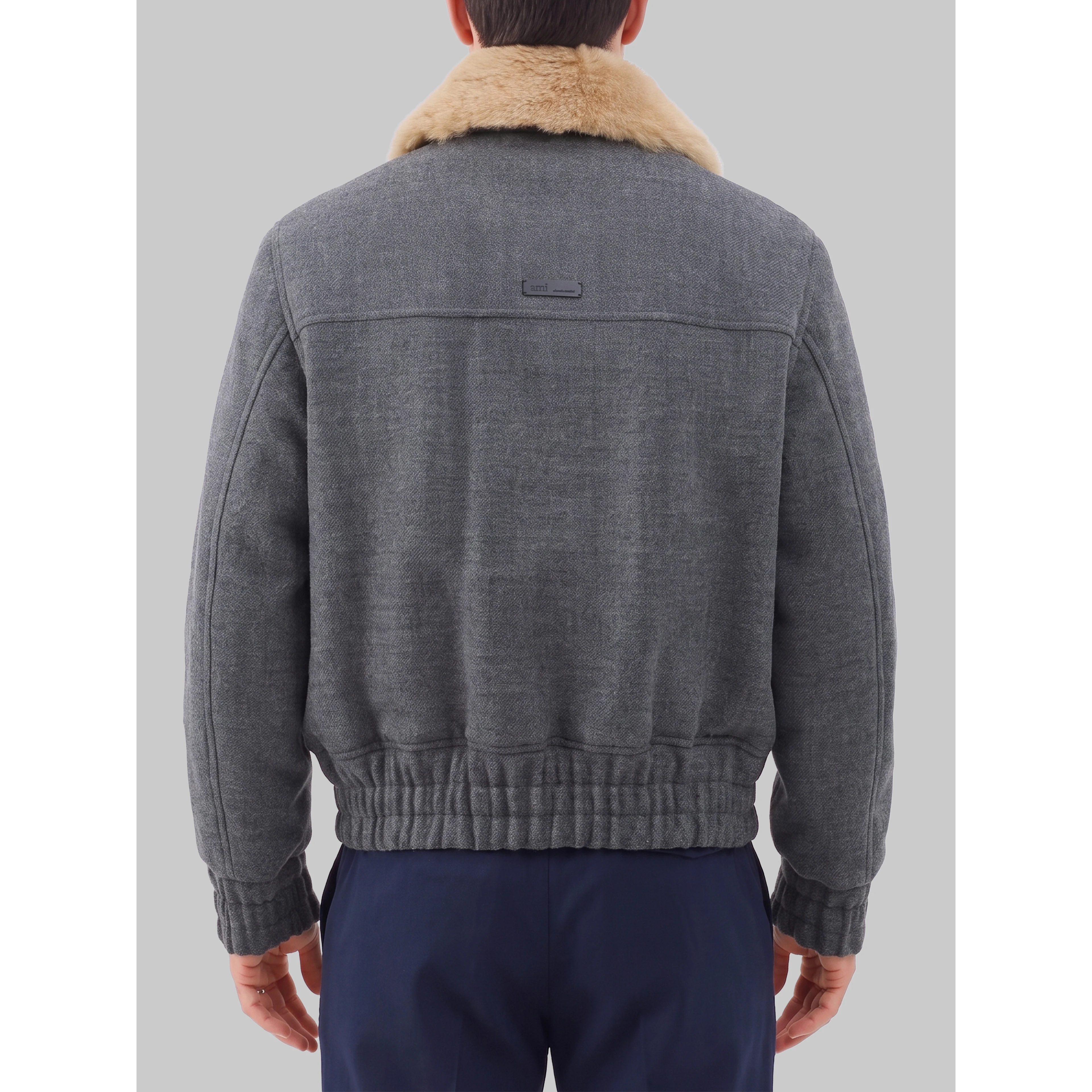 Virgin wool bomber jacket with removable shearling