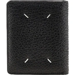 'Four Stitches' grained leather wallet