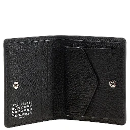 'Four Stitches' grained leather wallet