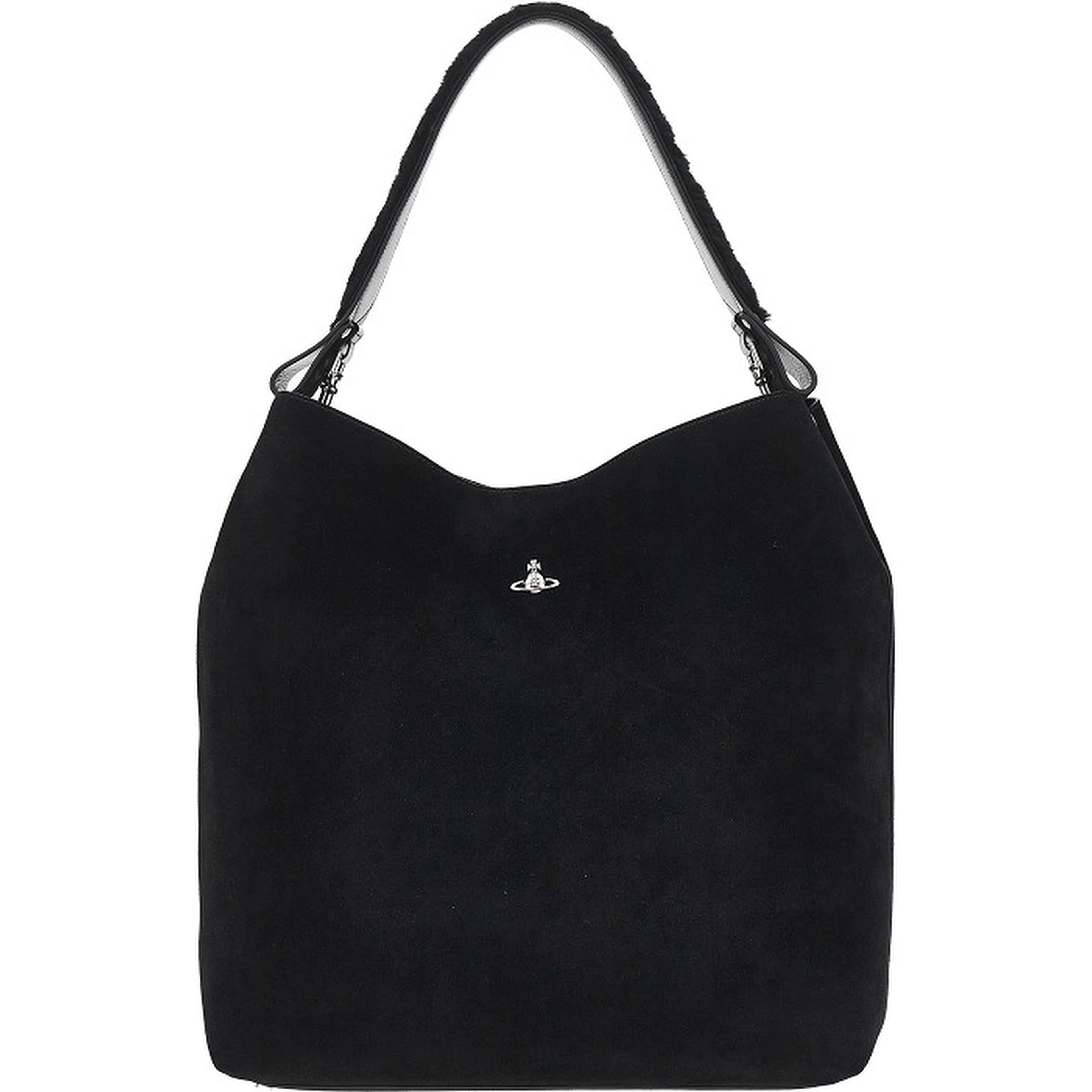 Suede leather large 'Lottie' shoulder bag
