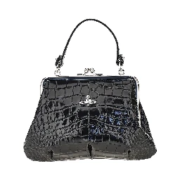 Croco-print leather 'Granny Frame' mini bag