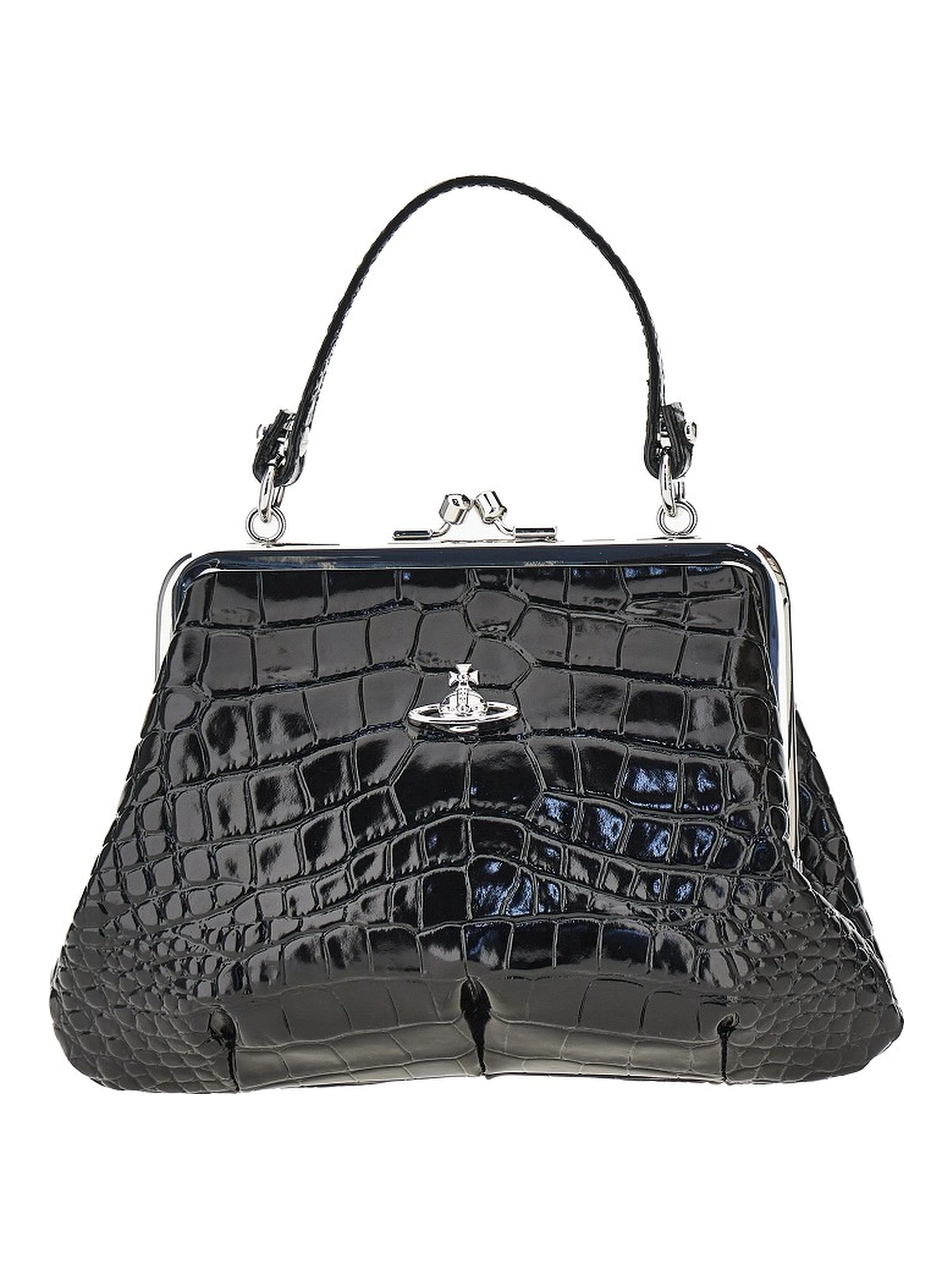 Croco-print leather 'Granny Frame' mini bag