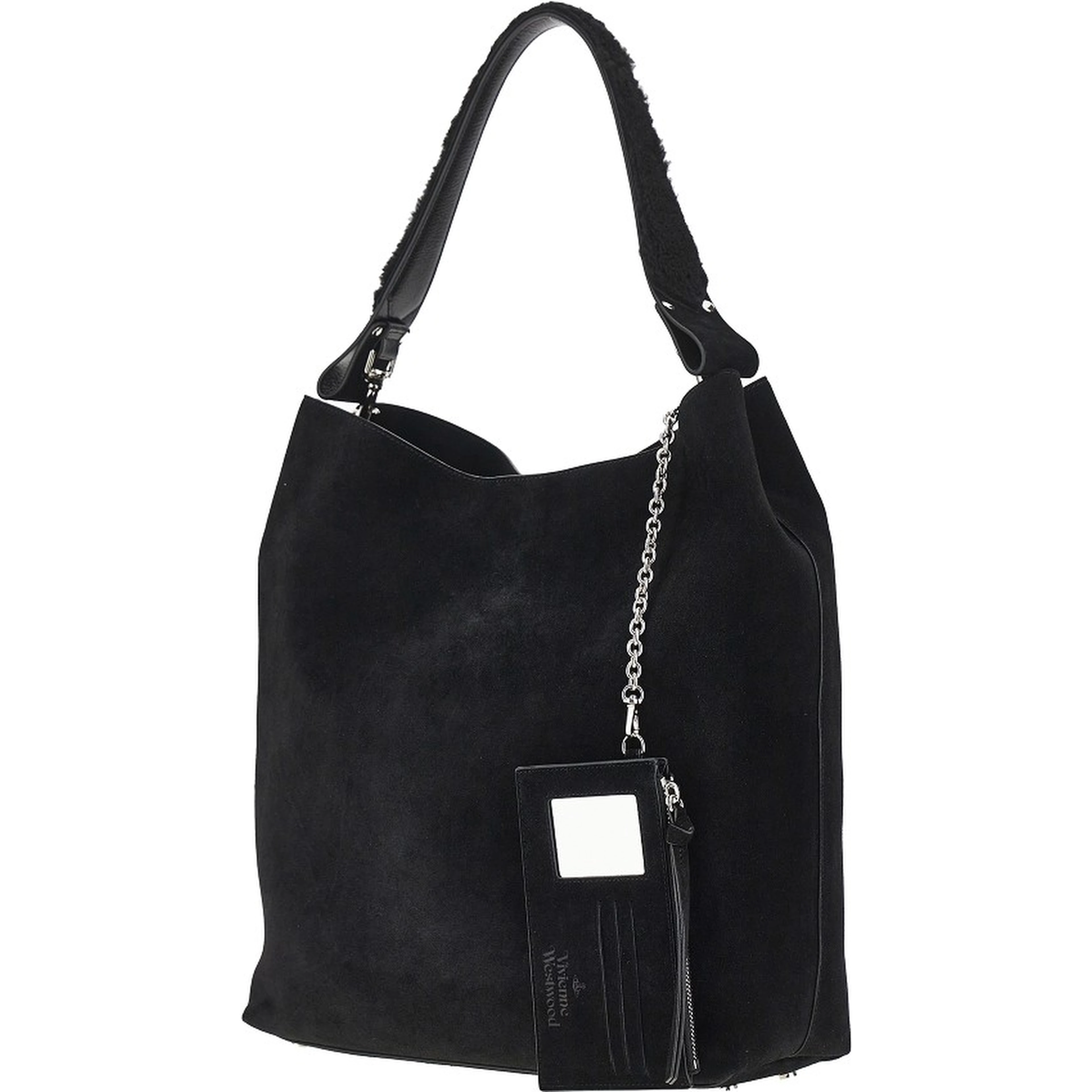 Suede leather large 'Lottie' shoulder bag