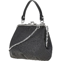 'Granny Frame' faux saffiano leather bag